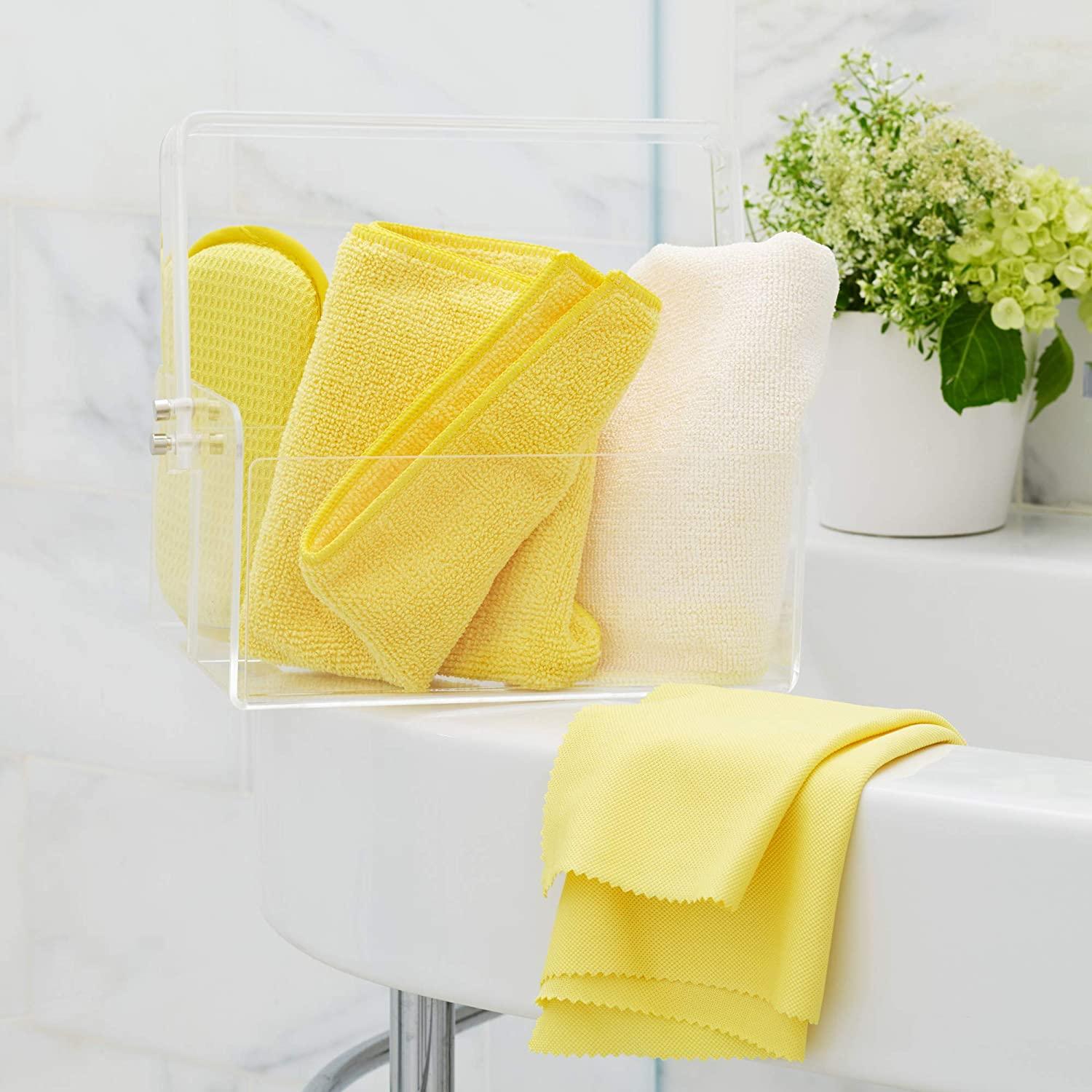 E-Cloth Bathroom Cleaning Kit, Premium Microfiber Cleaning Cloth, Ideal  Bathroom, Shower and Bathtub Cleaner, Washable and Reusable, 100 Wash  Guarantee Yellow Combo Pack