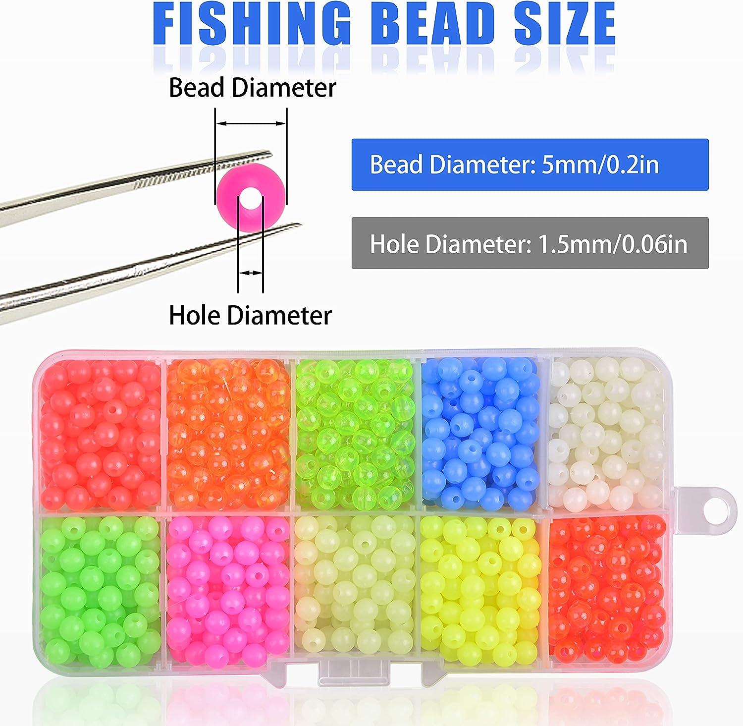  SILANON Glow Fishing Beads Saltwater,100pcs Hard