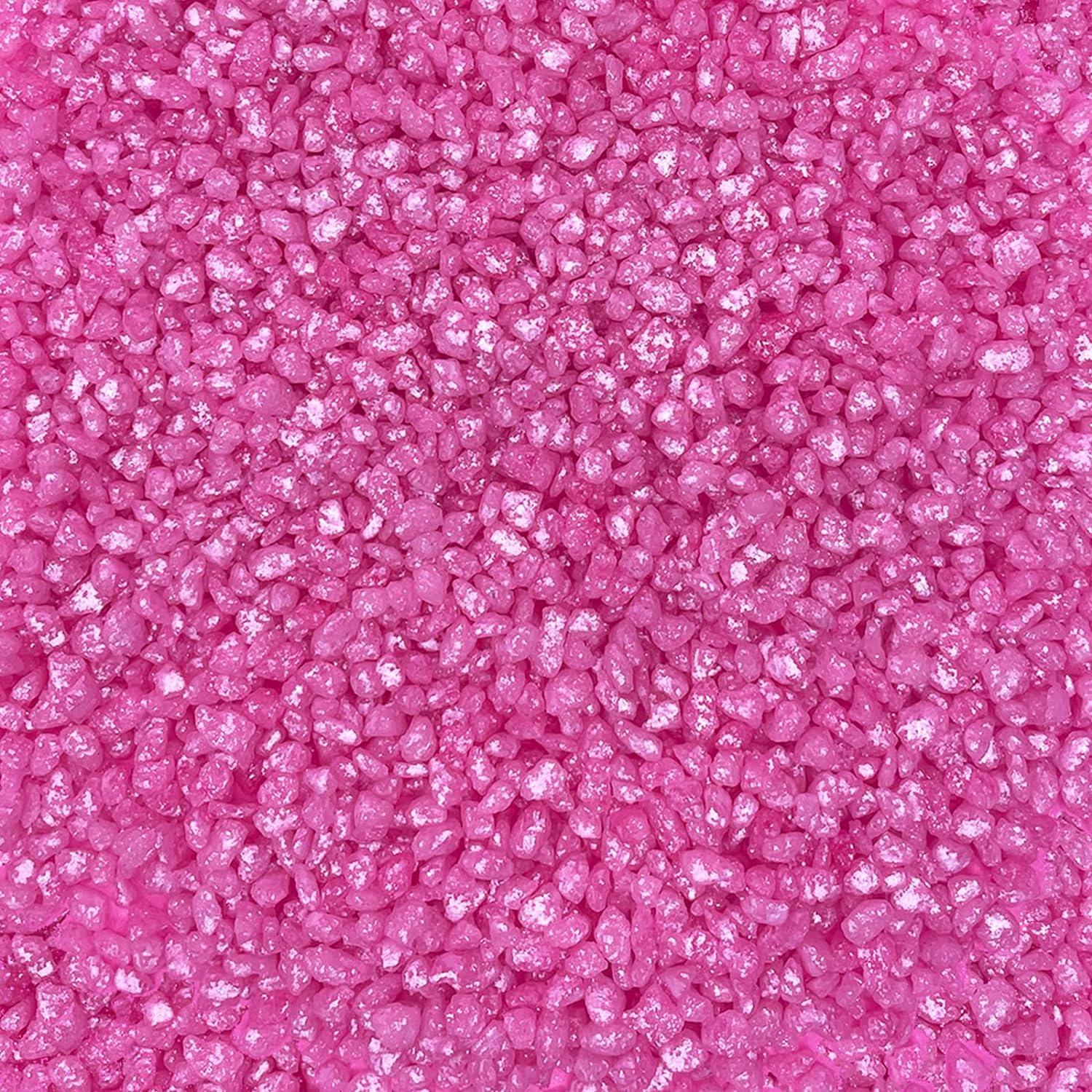 Edible Pink Glitter Coated Sugar Crystals 200g - Glimmer Pearl Sugar Nibs  for Baking - Sparkling Sugar Crystals for Cakes and Cupcakes Decoration -  Shimmer Shiny Coarse Sugar Pearls and Sprinkles