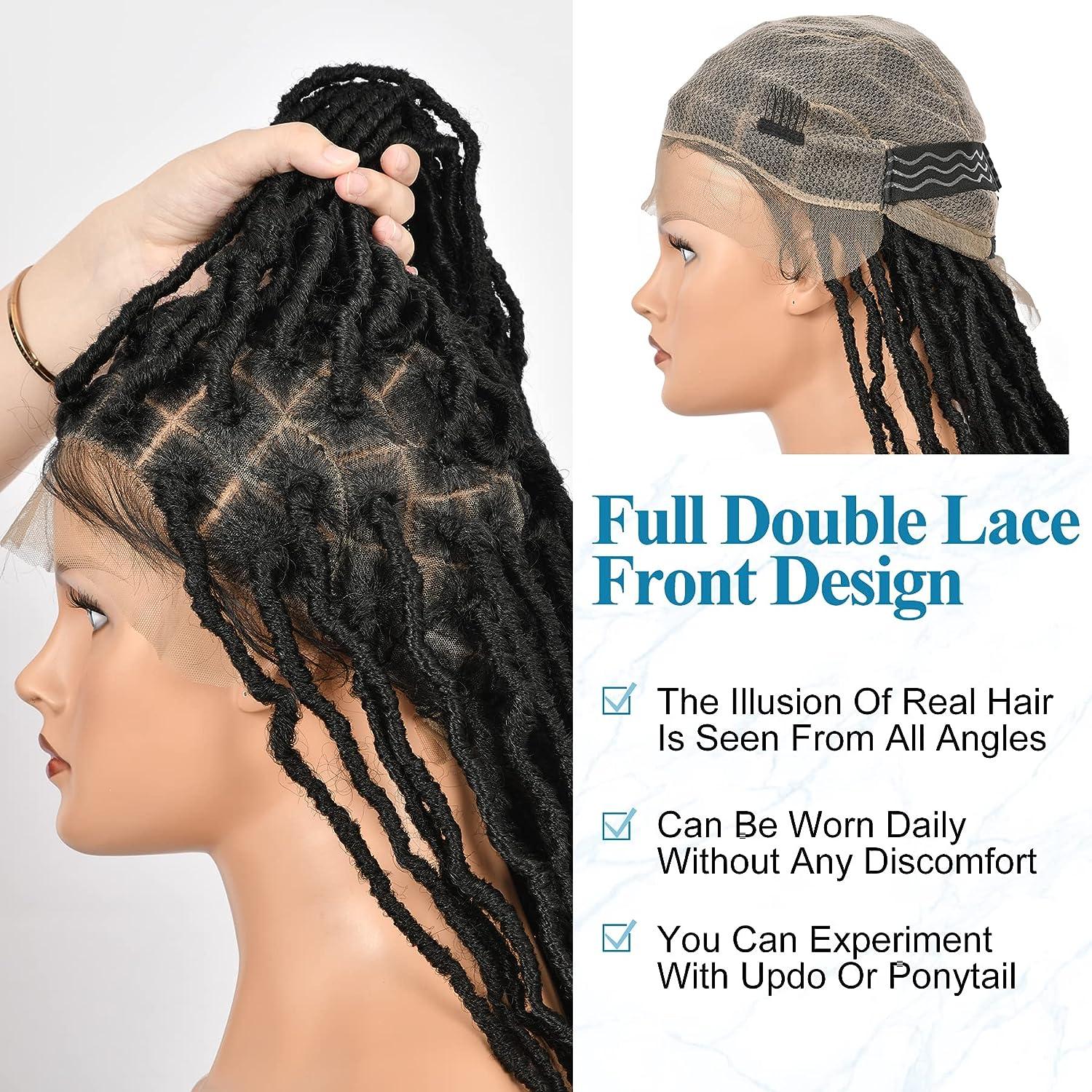  Olymei Faux Locs Wig Square Knotless Braided Wigs for