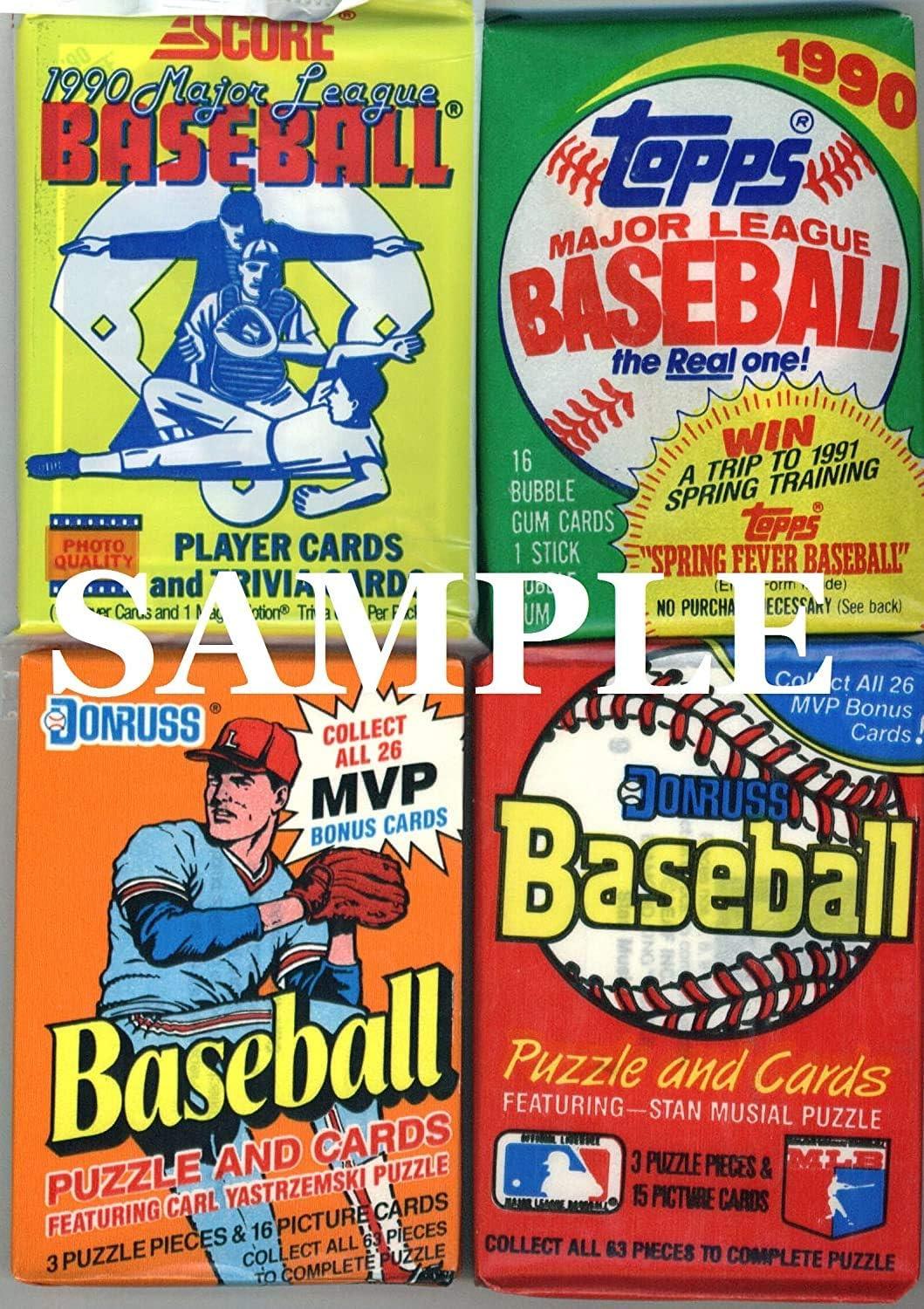 HUGE SALE OF 178 OLD UNOPENED BASEBALL CARDS IN PACKS 1990 AND