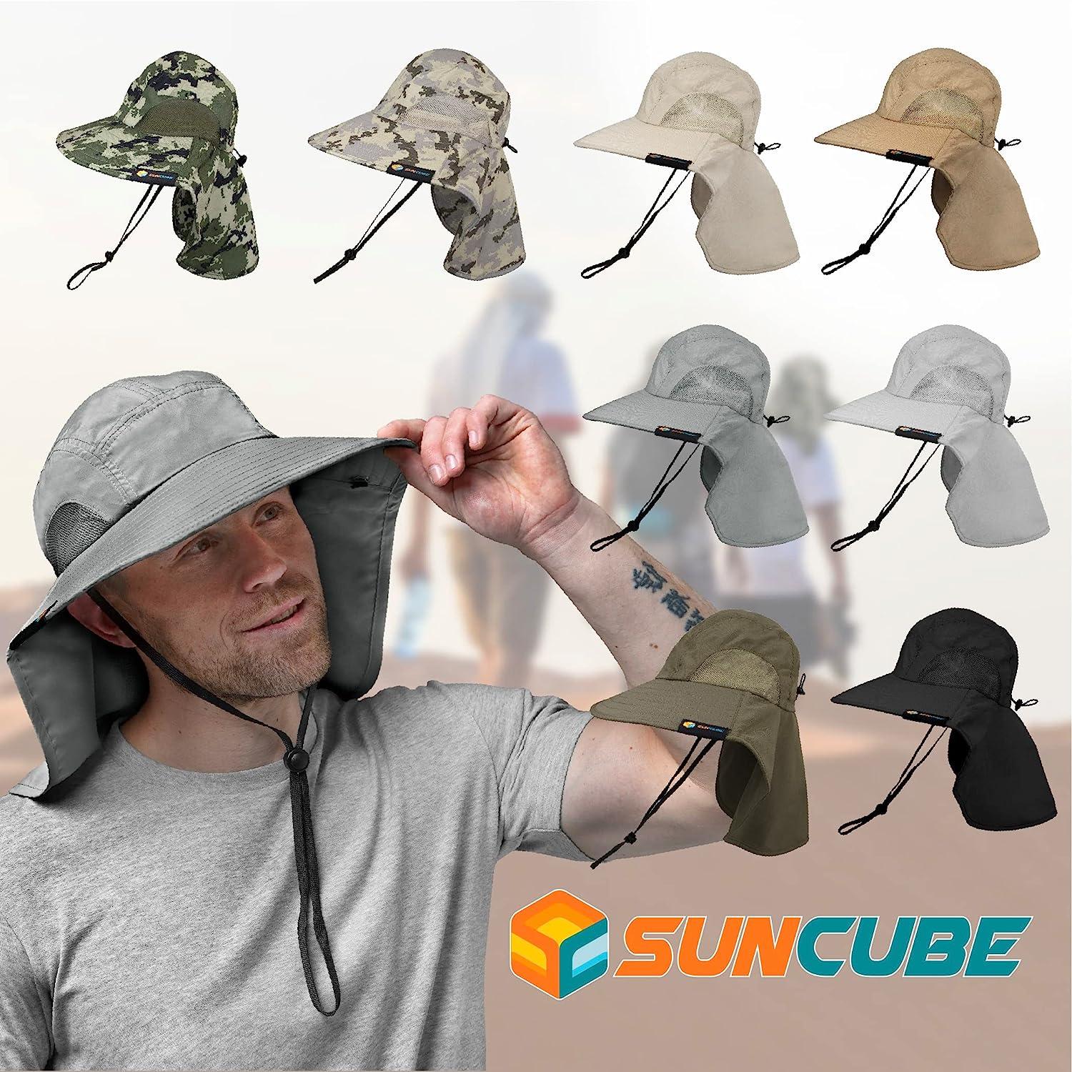 Boonie Bucket Hat with Ear & Neck Flap Fishing Hiking Outdoor Cap