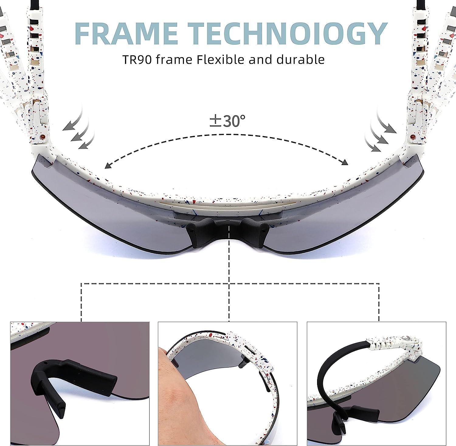 DESIGN Polarized Sunglasses Men TR90 Frame Fashion Mirror Driving