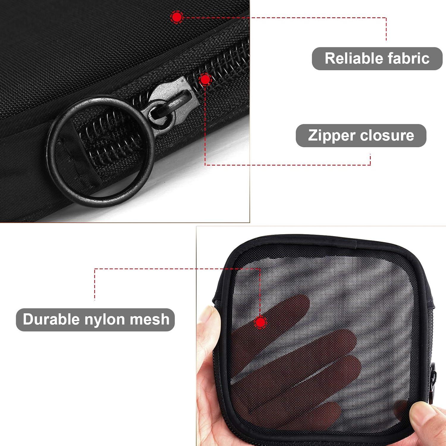 3 Pcs Portable Mesh Storage Bag, Small Zipper Pouch Pouch Mesh Coin Purse  Mini Mesh Zipper Cosmetic Bag Multi-Purpose Small Storage Bag