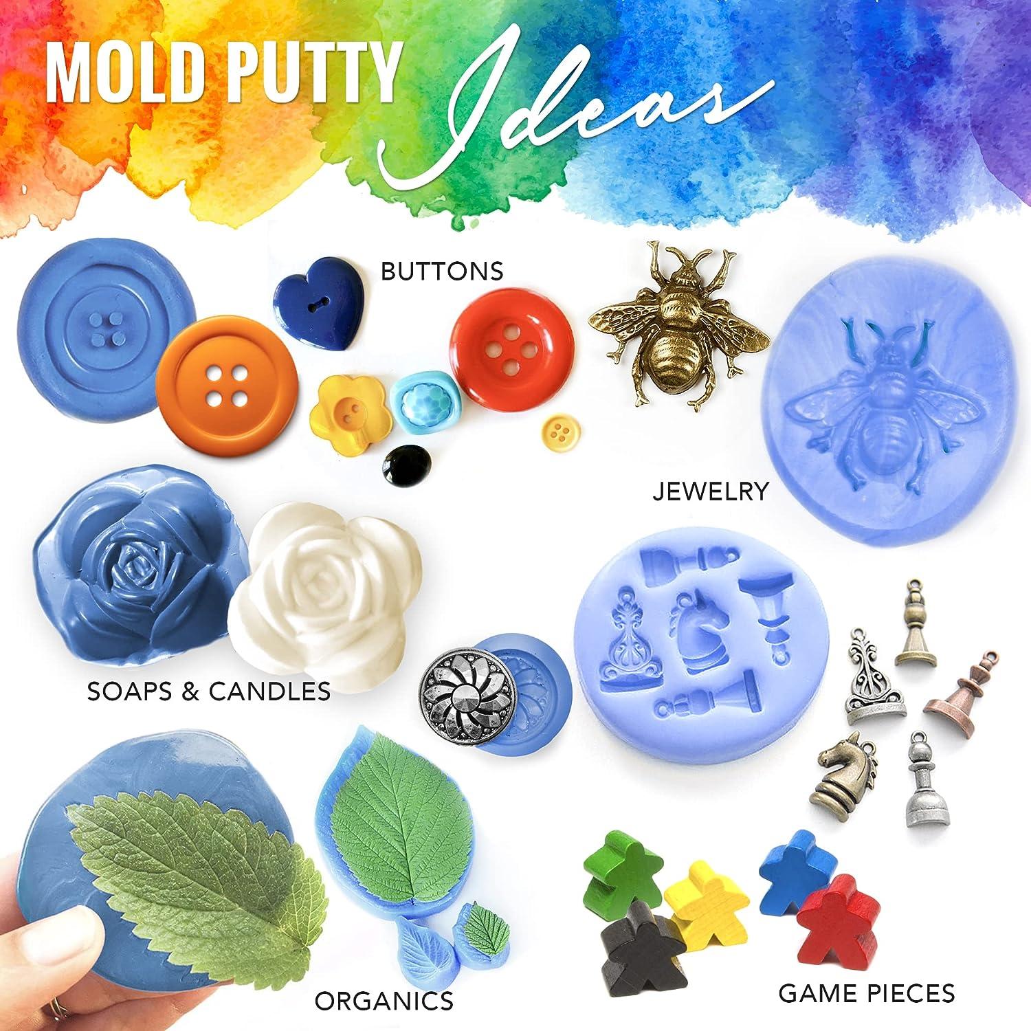 LET'S RESIN Silicone Putty,1LB/40A Silicone Mold Making Kit,  Non-Toxic,Strong&Flexible, Easy 1:1 Mixing Ratio for Reusable Silicone  Molds, Resin