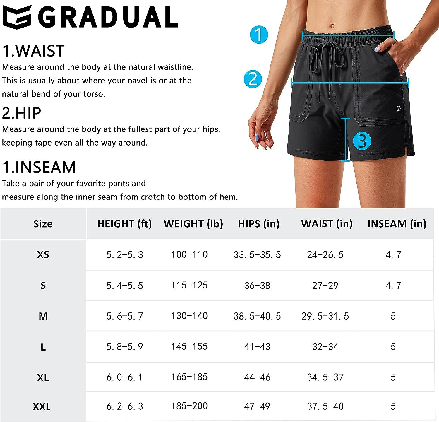 G Gradual Womens Long Hiking Cargo Shorts 13 Knee Length Lightweight Quick  Dry Bermuda Shorts For Women