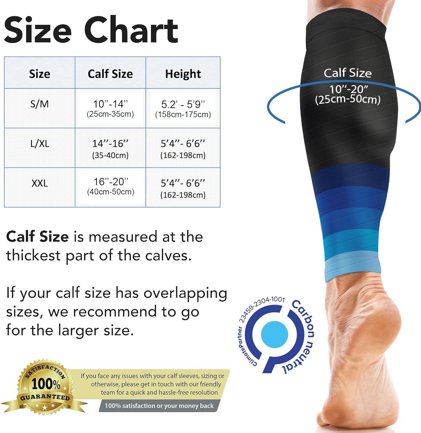 aZengear Calf Support Compression Sleeves, Shin Splints Brace (20