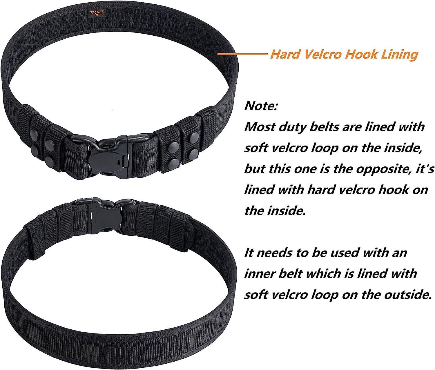 TACNEX Duty Belt w/Loop Lining 2 Nylon Web Utility Belt w/ 4 Belt Keepers  1.5 Hook Inner Belt for Police Law Enforcement Security Officer S - Yahoo  Shopping
