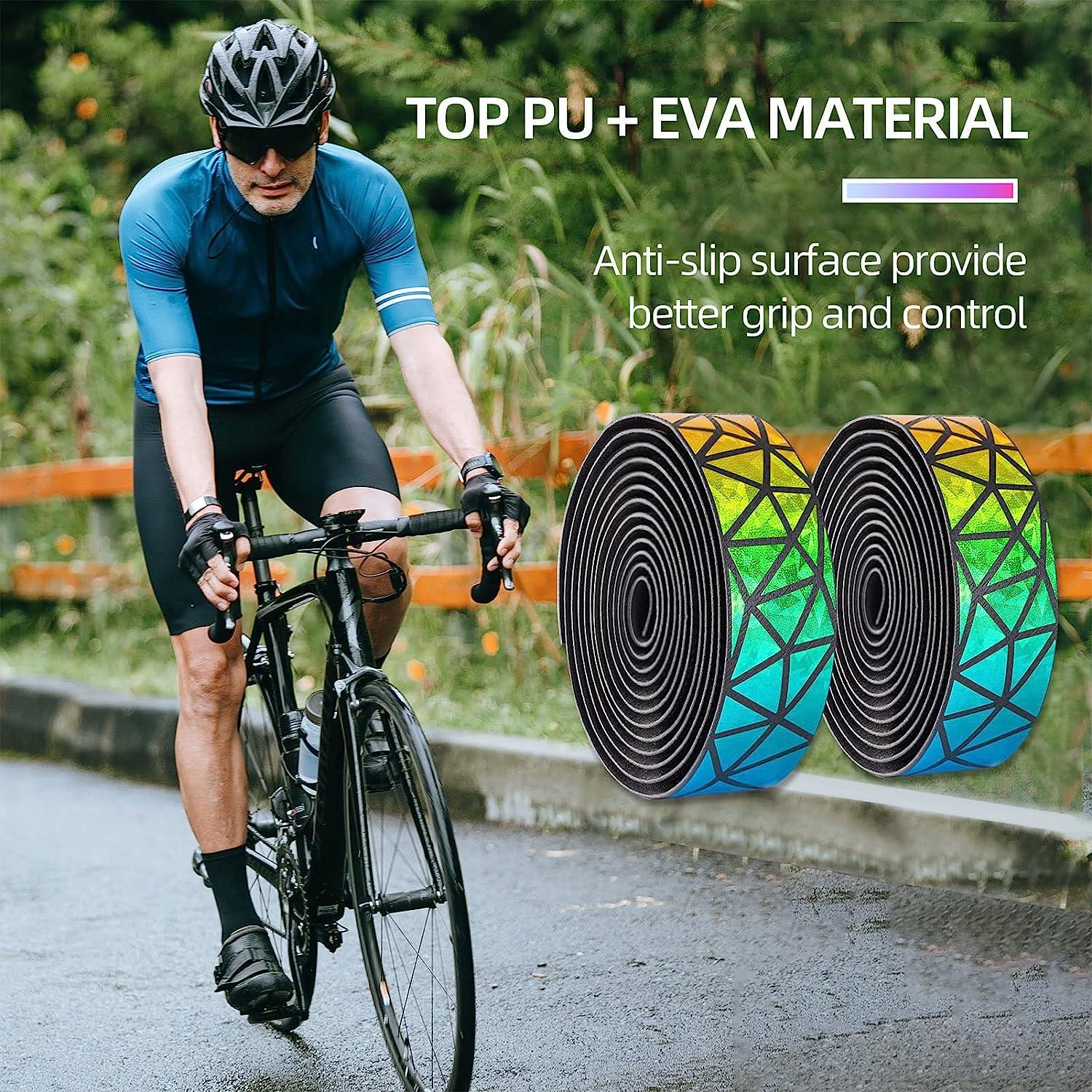 ZTTO Road Bike Handlebar Tapes Bike Handle Grip Tape EVA+ PU Durable  Shock-Proof Anti-slip Road Bike Belt With Bar Plugs
