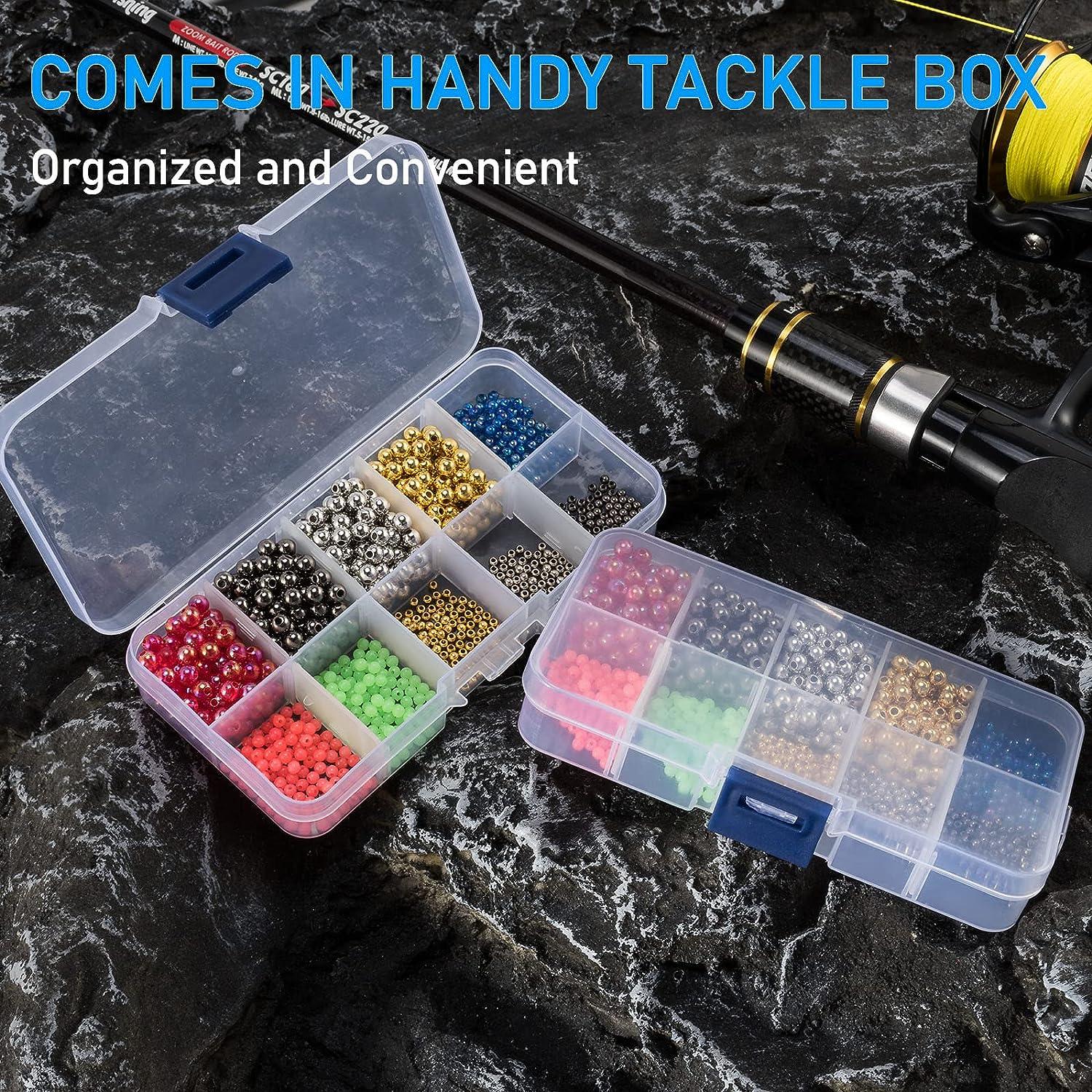 Dr.Fish Fishing Bead Bait Eggs Kits Floating Ball Stopper Plastic with Box  Glow Round Luminous Saltwater Freshwater Salmon Trout 500-3000pcs