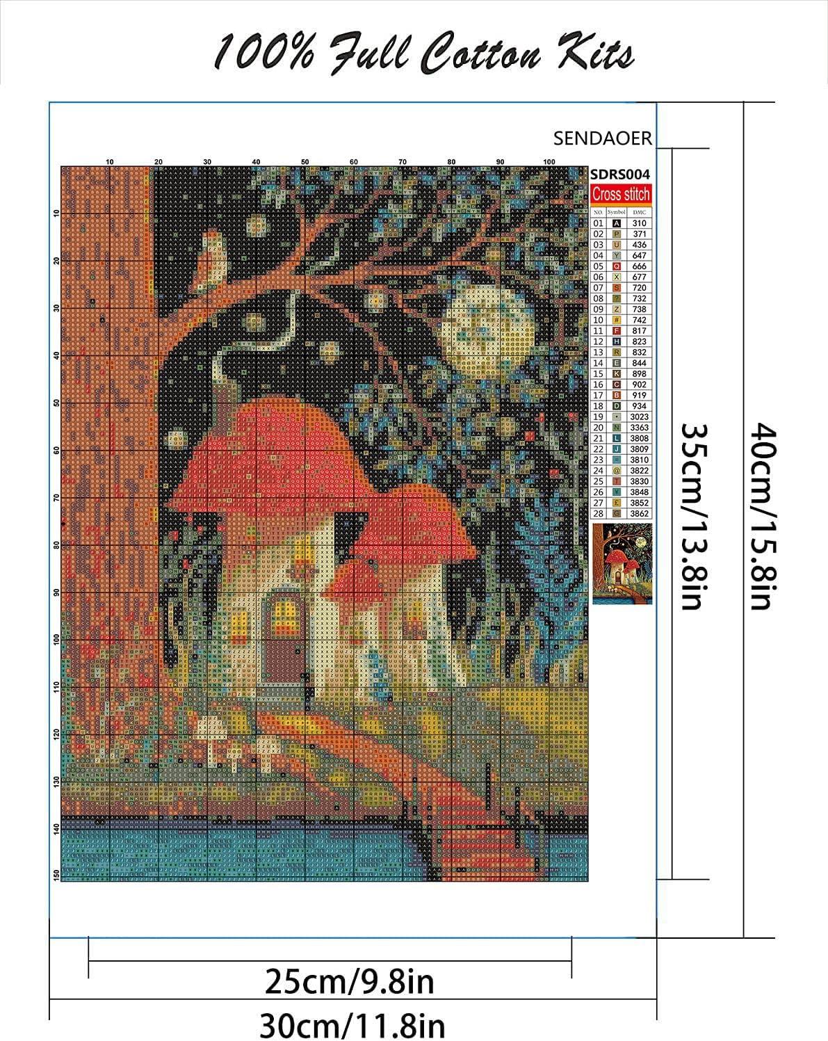 Cross Stitch Kits for Beginners Adults Stamped Kits Embroidery