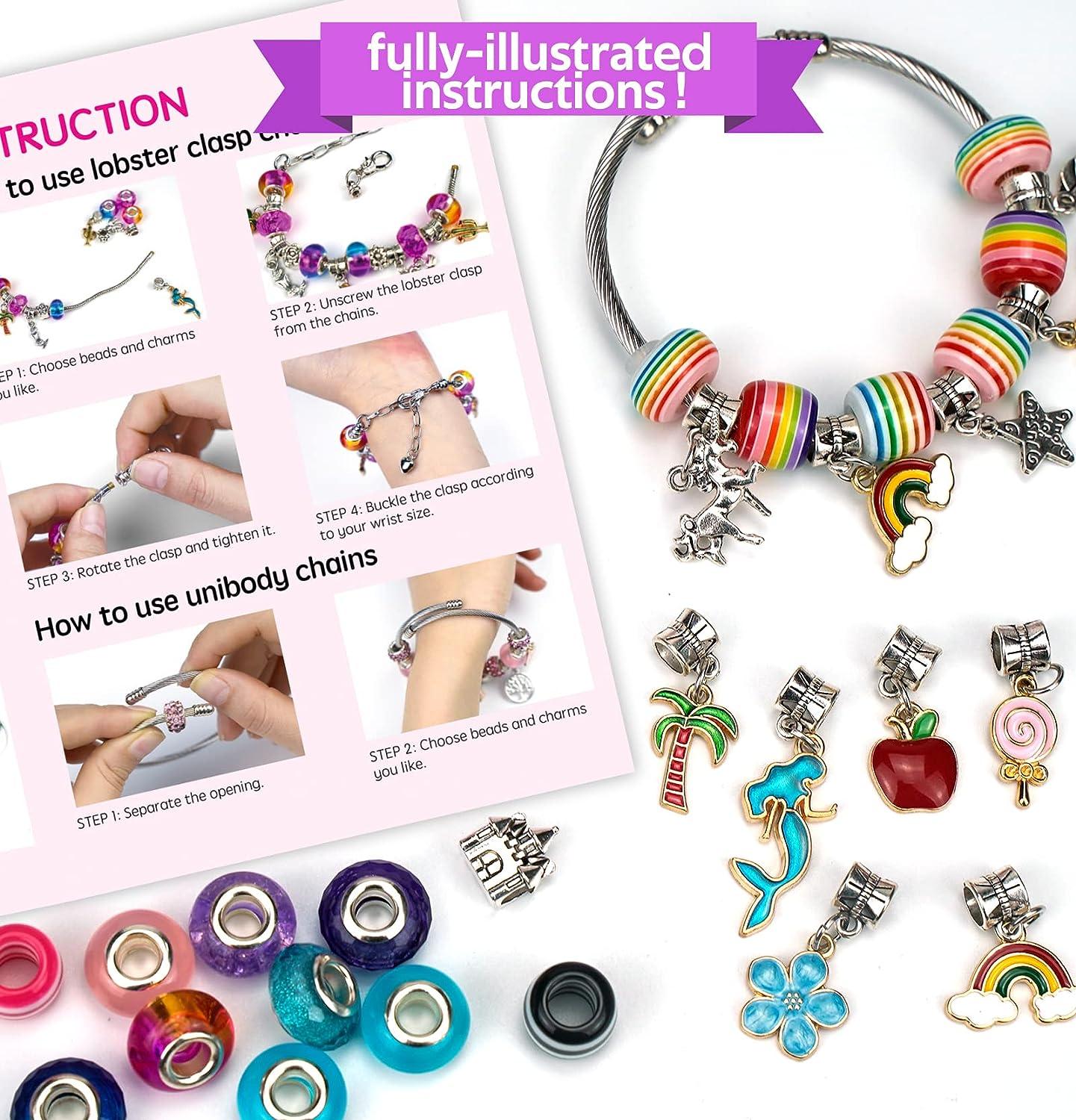 Charm Bracelet Making Kit Gionlion 150 Pcs Jewelry Making Supplies