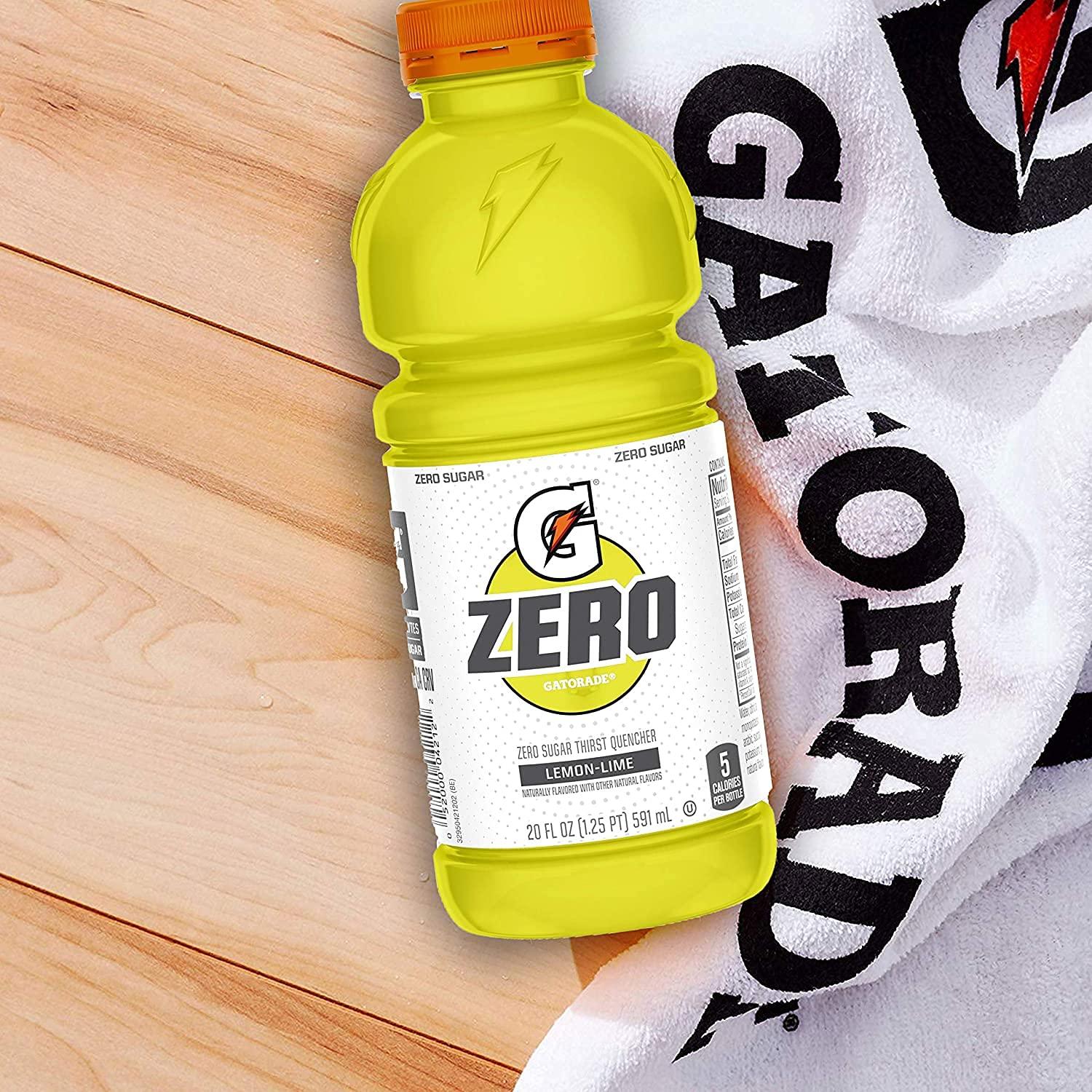 Gatorade Zero Sugar Thirst Quencher Lemon Lime 20 Fl Oz Pack Of 12