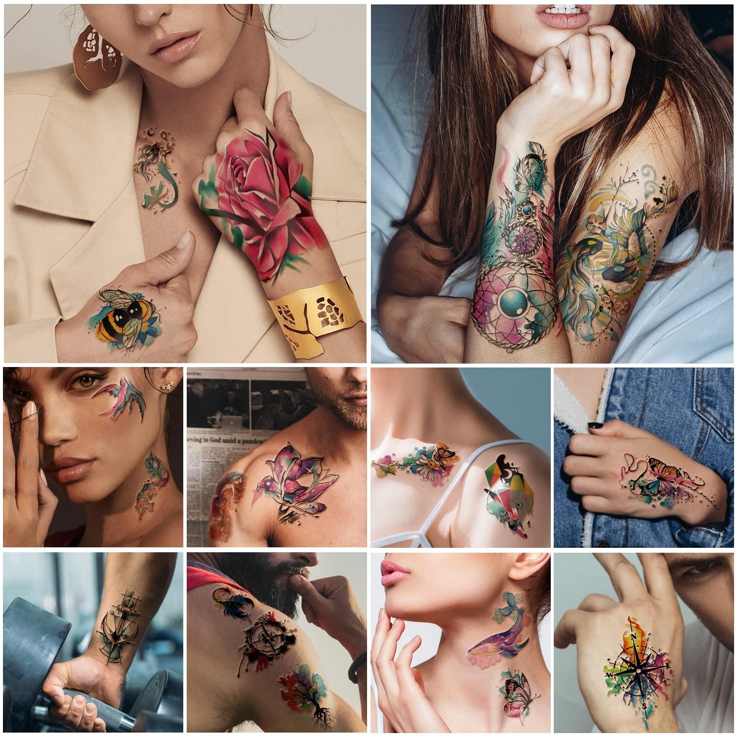 Buy Kungfu Mall Temporary Tattoos for Adult Men Women Kids, Waterproof  Temporary Tattoo Fake Tattoos Body Art Sticker Cover Up Set(60 Sheets)  Online at desertcartINDIA