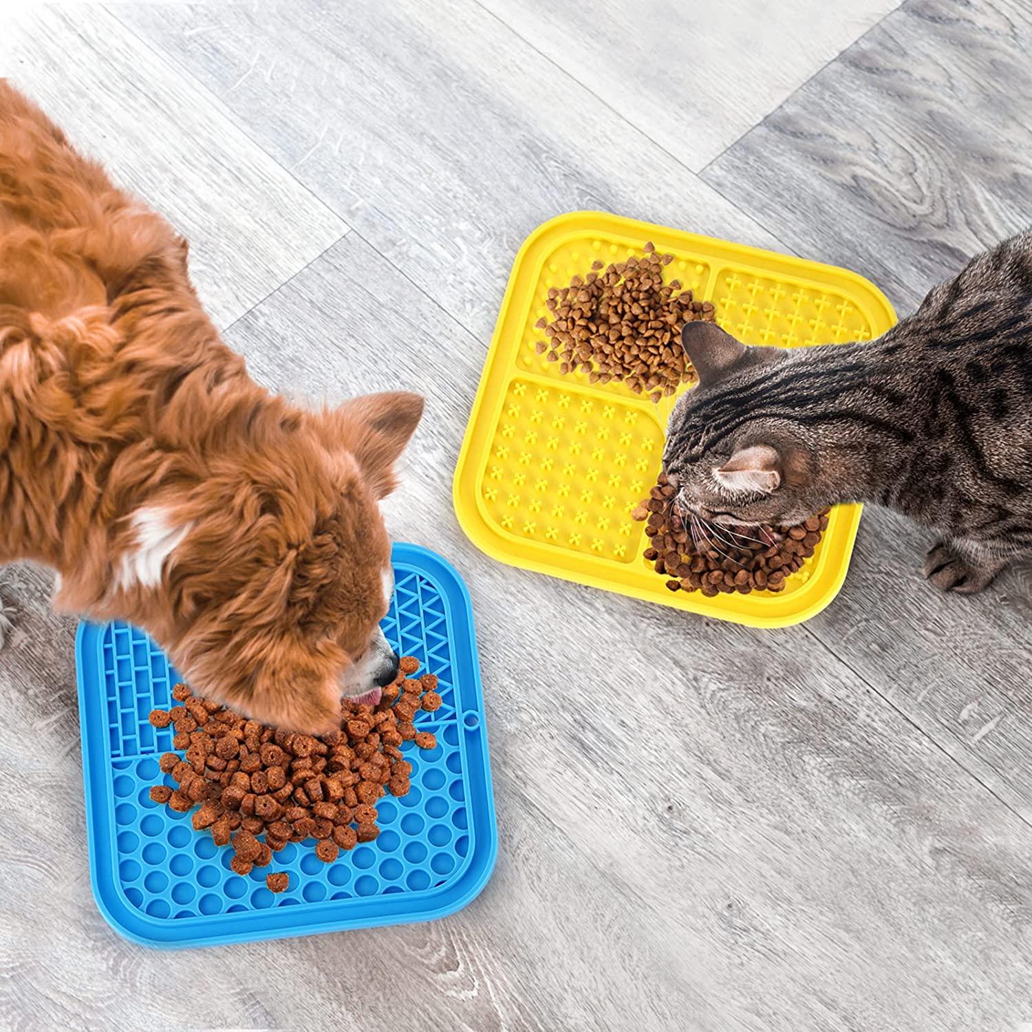 Dog Lick Mat Pet Lick Pad Feeding Mats With 1 Silicone Spatula