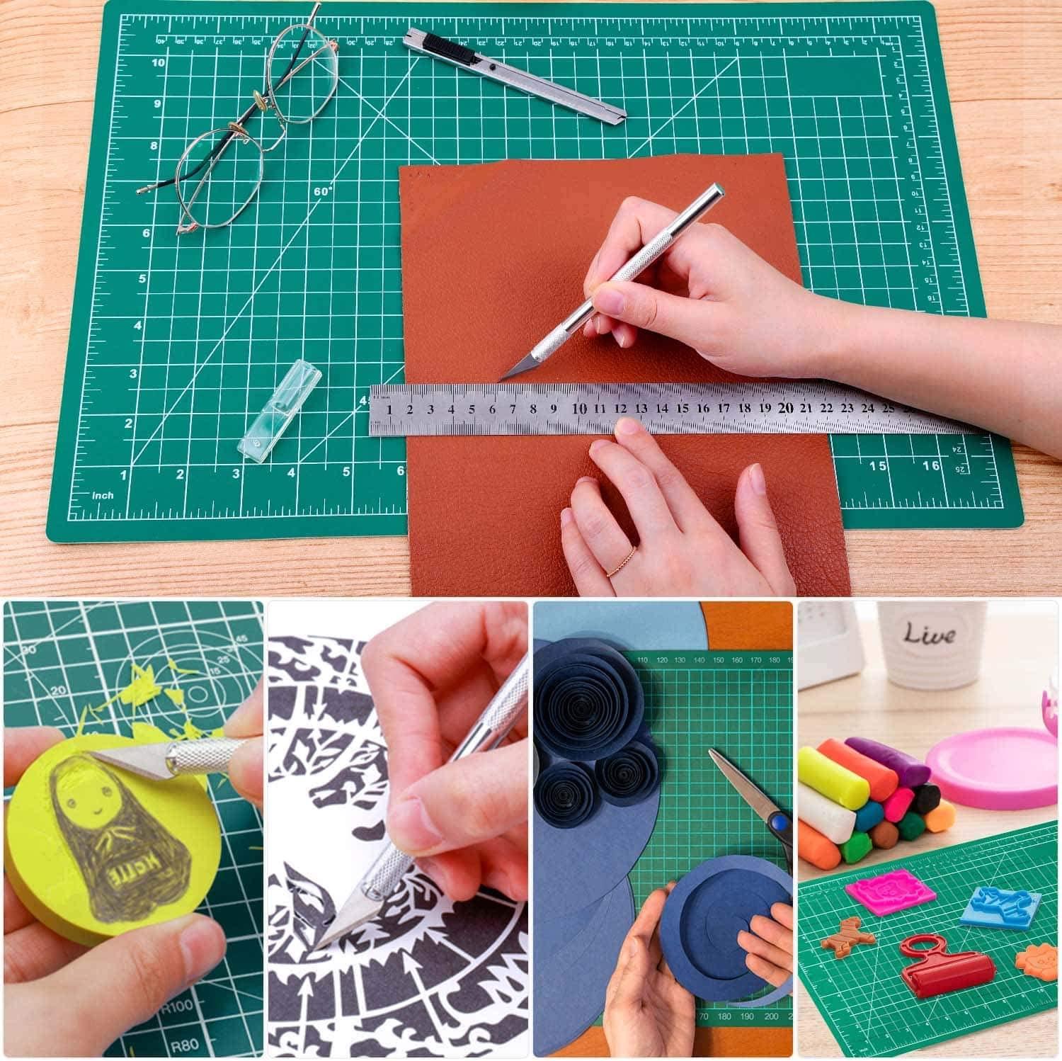 Borang A5 Double-sided DIY Tool Board Cutting Mats for Crafts Gift