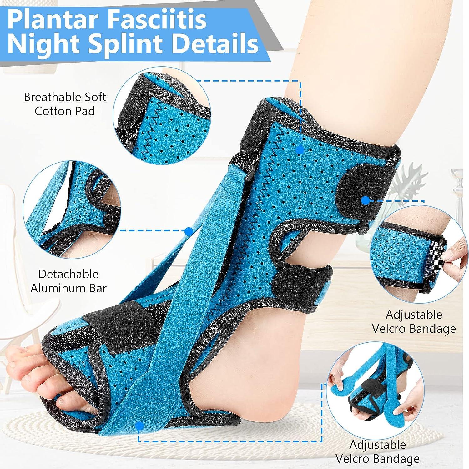 Plantar Fasciitis Night Splint [Lightweight & Breathable], Adjustable Foot  Drop Brace, Heel, Ankle & Achilles Tendonitis Relief, Arch Pain Support,  Easy to Wear, Fits Most Feet Types, Black 