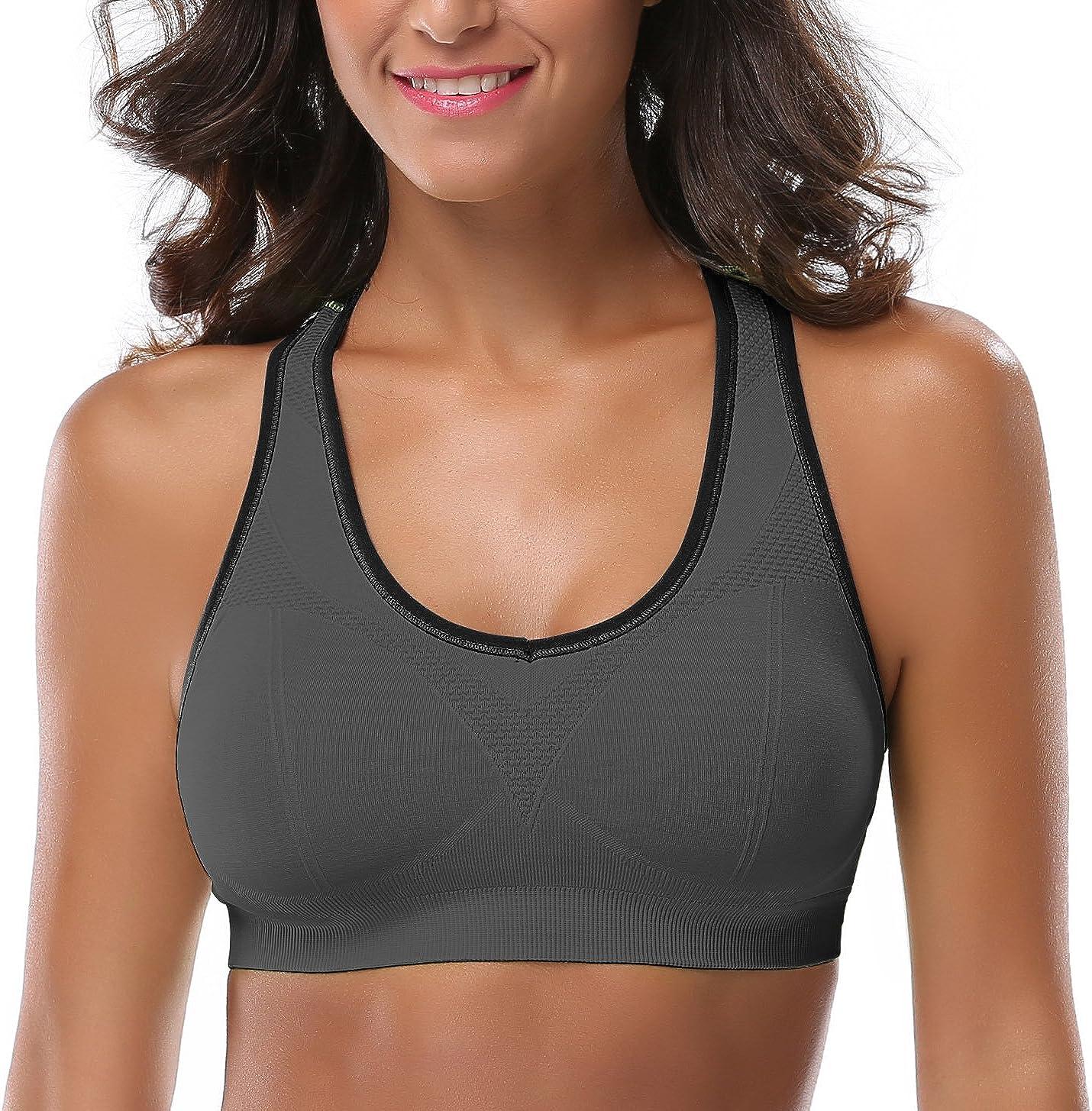 Women's Sports Bras High Compression Front Closure Fitness Support Yoga Bra  for Women Fashion Racerback Sporty Gym, Black, Medium : :  Clothing, Shoes & Accessories