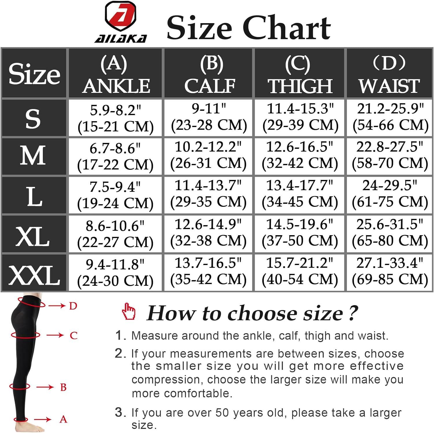 Ailaka Compression Pantyhose for Men Women, Firm Graduated Support  20-30mmHg Medical Compression Tights High Waist Compression Stockings for  Varicose