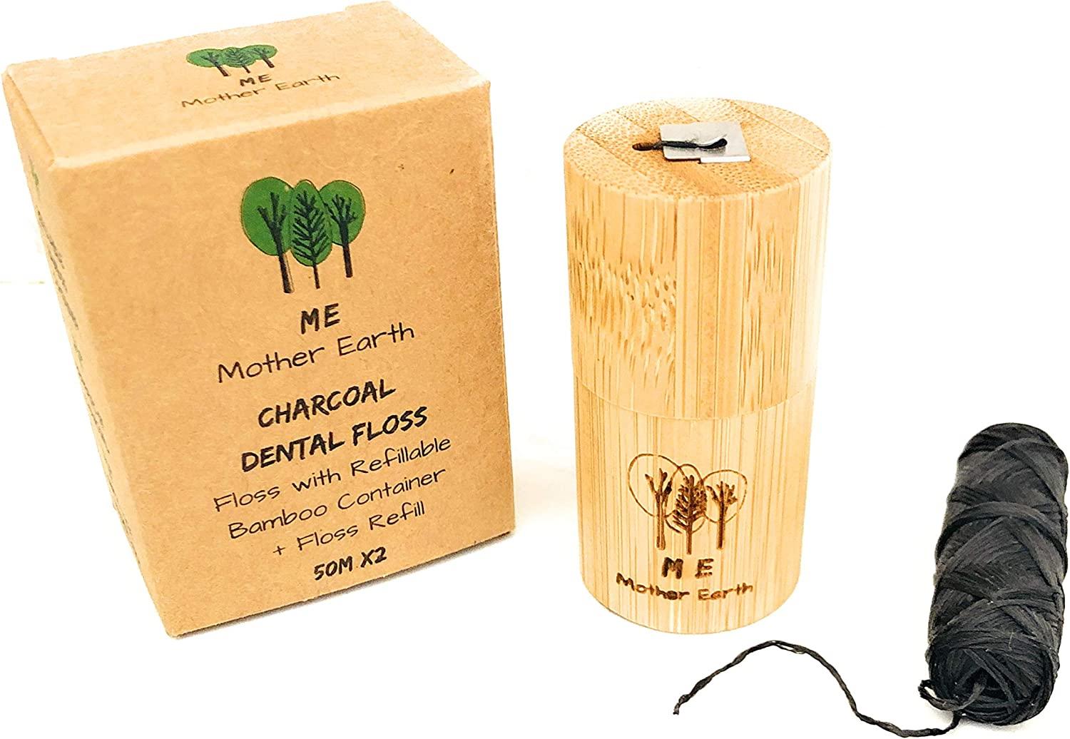 Biodegradable Charcoal Dental Floss 2-Pack