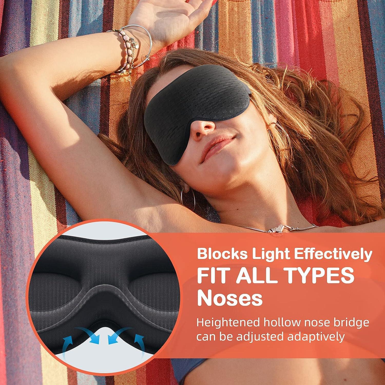 Sleep Mask For Women And Men,3d Eye Sleep Mask For Side Sleepers,100% Silk  Blackout Eye Mask Eye Cover For Sleeping With Adjustable Band For Yoga Trav