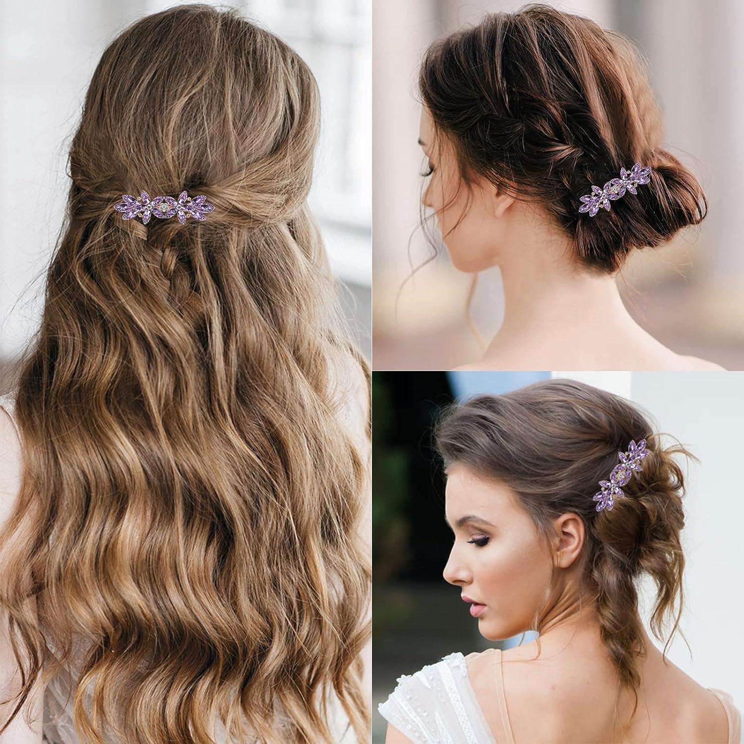 Rhinestone hair pins perfect for giving your fancy updo an even