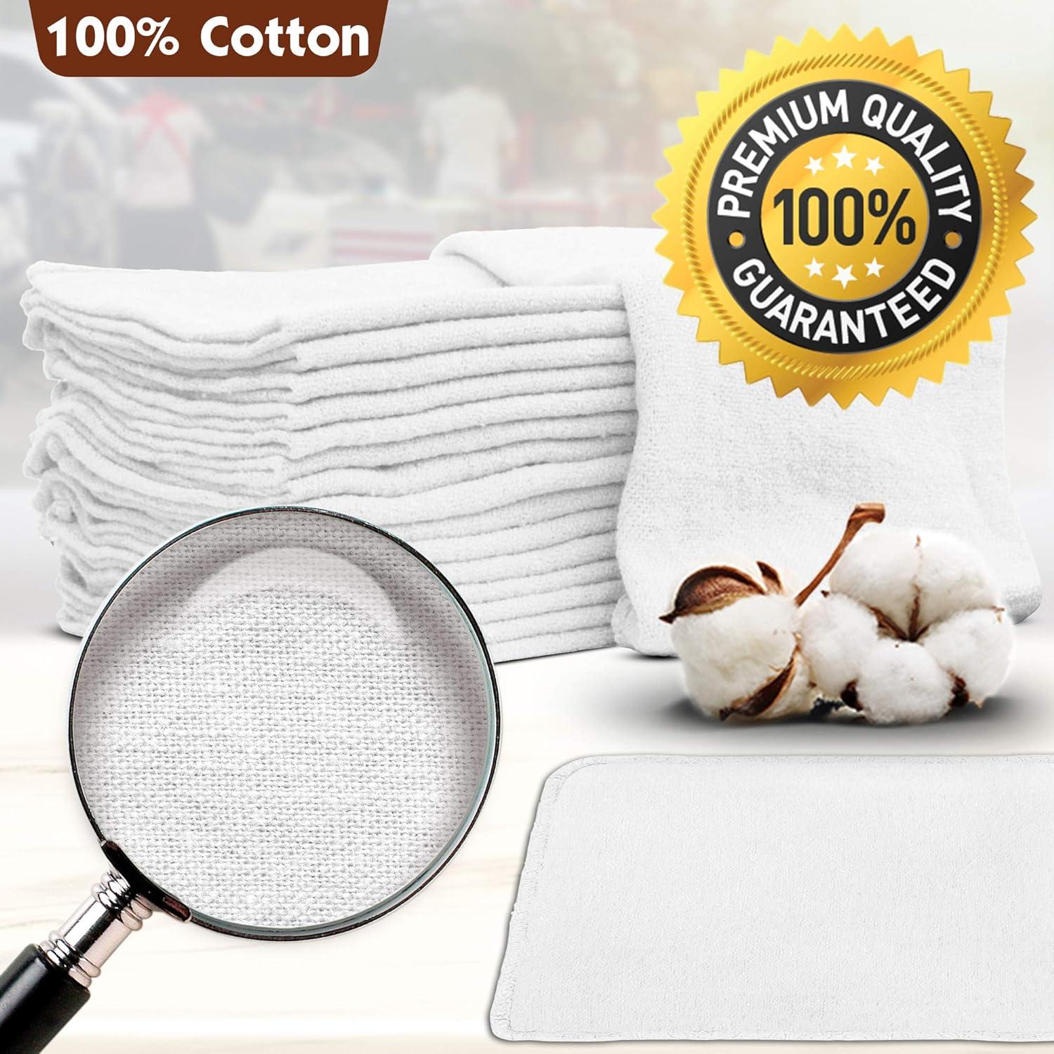 White 100% Cotton Lint Free Industrial Garage Cleaning Rags Wipers Wiping  Cloths