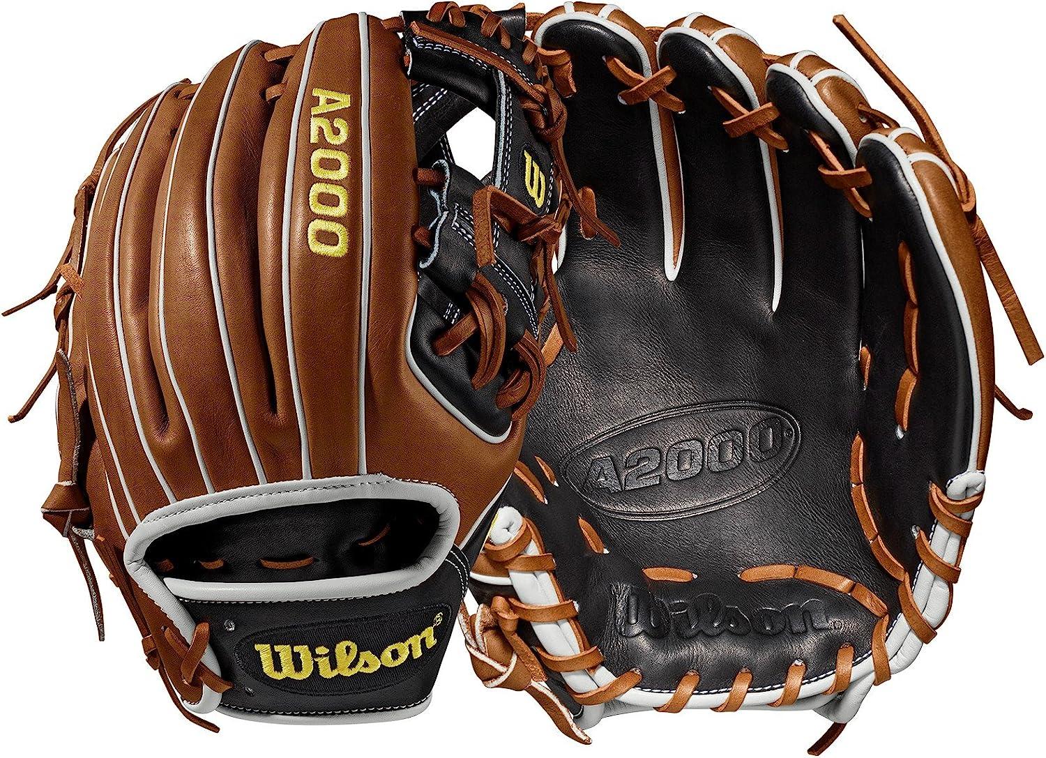 Wilson A2000 Baseball Glove Series Right Hand Throw 11.25-Inch Saddle  Tan/Black/White