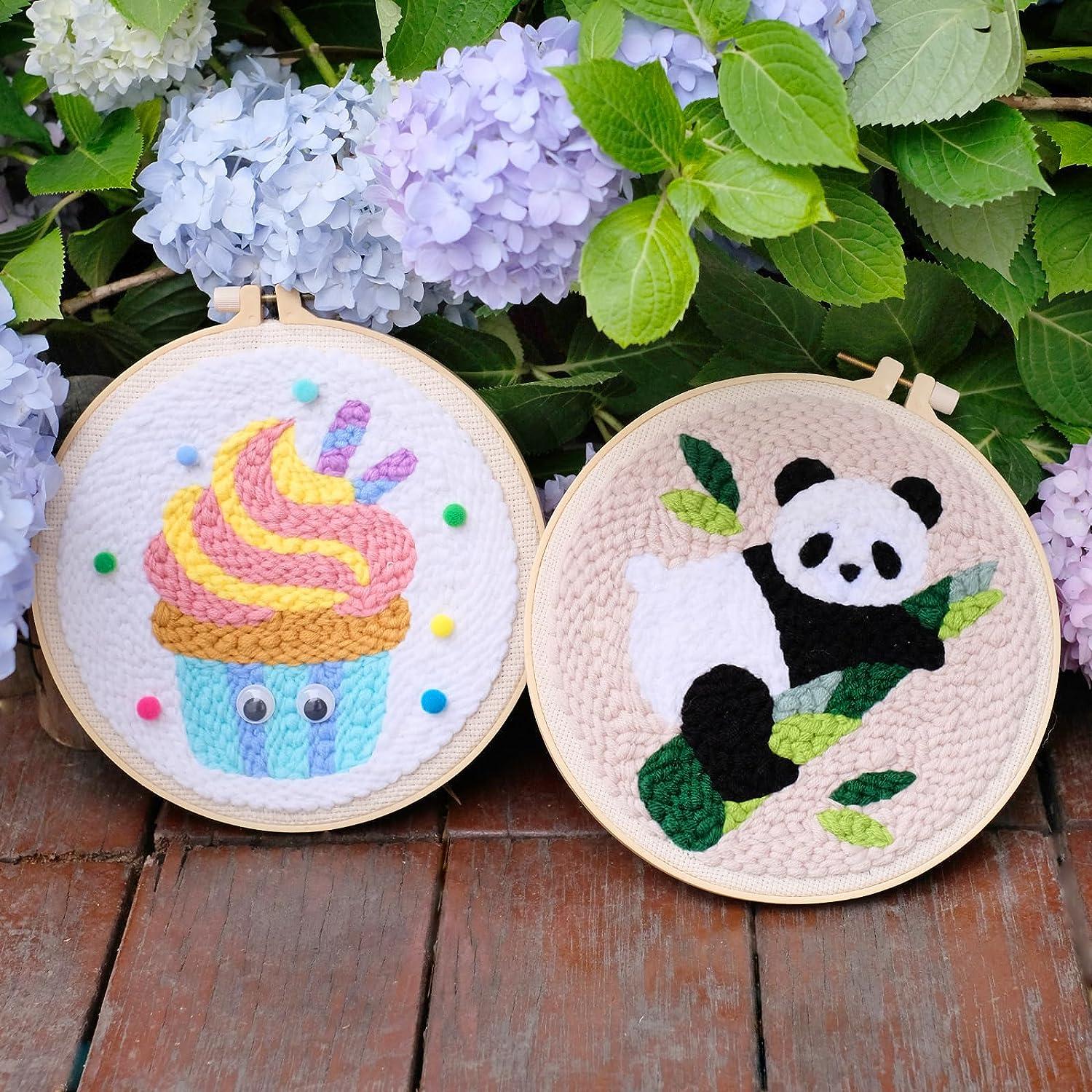 Punch Needle Kit/Flower Friends 2/ Punch Needle/ rug hooking/ yarn craft