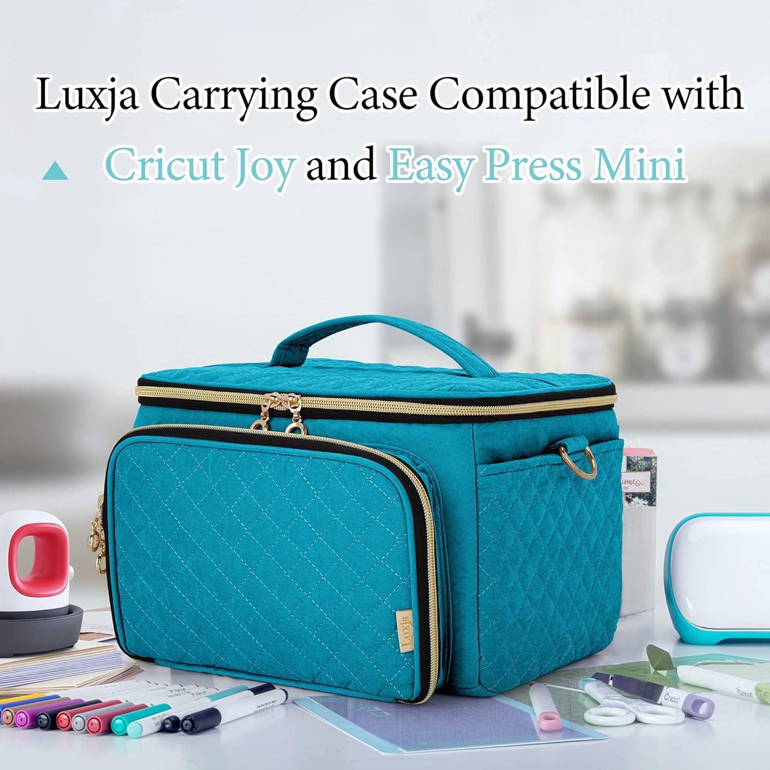 LUXJA Carrying Case Compatible with Cricut Joy and Easy Press Mini,  Carrying Bag with Supplies Storage Sections, Polka Dots