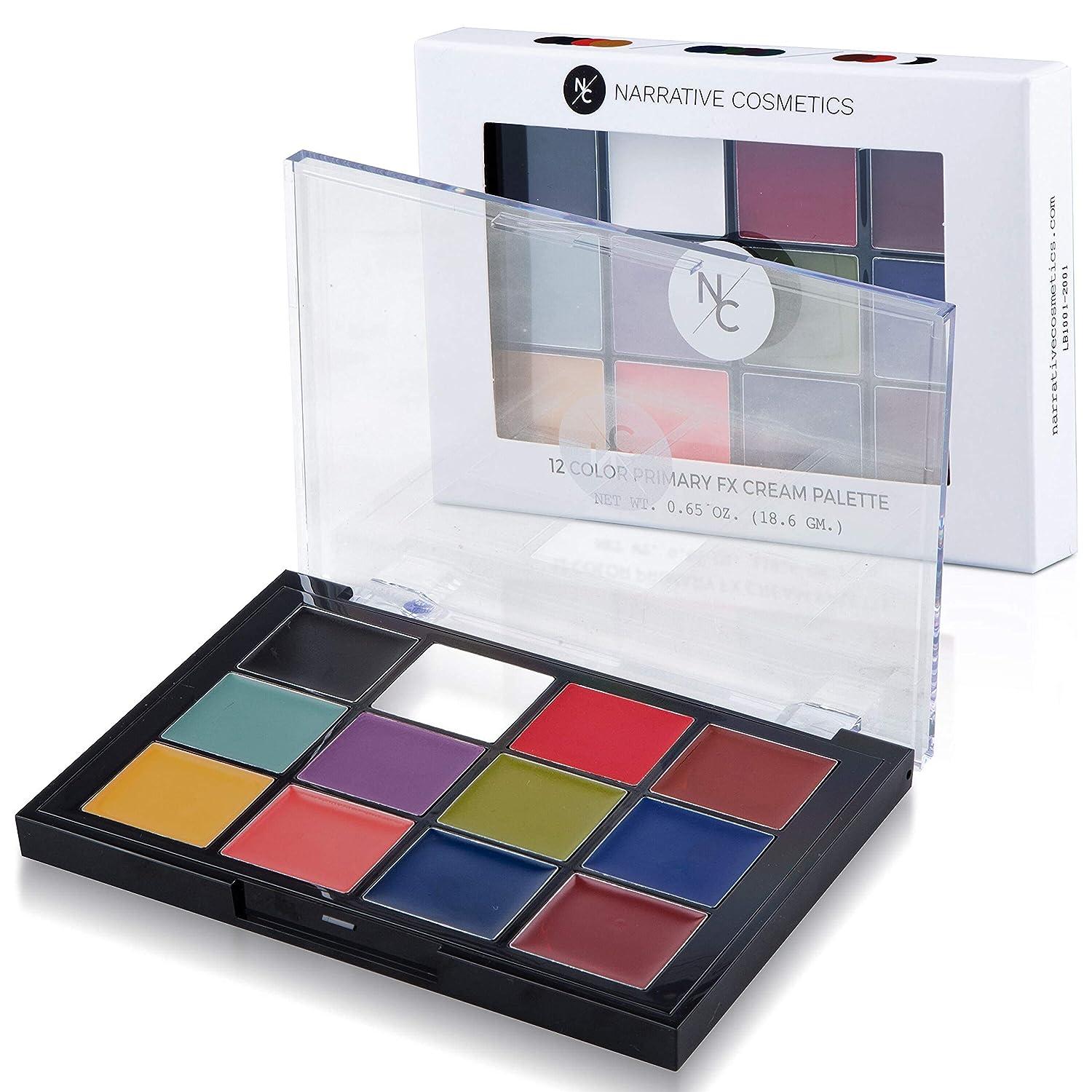 Narrative Cosmetics 12-Color Primary FX Cream Palette, Professional Quick  Drying Waterproof SFX Makeup for the Stage, Film, Costumes, Cosplay
