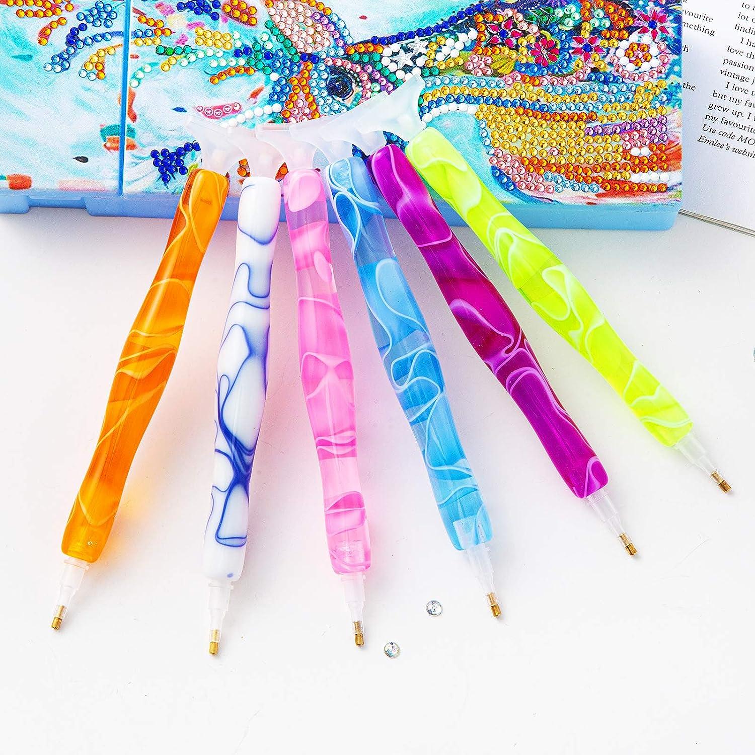 Diamond Painting Pen, Handmade Resin Diamond Painting Pens with Glue Clay  and Various Tips, More Comfortable and Faster, 5D Diamond Painting Tools  for