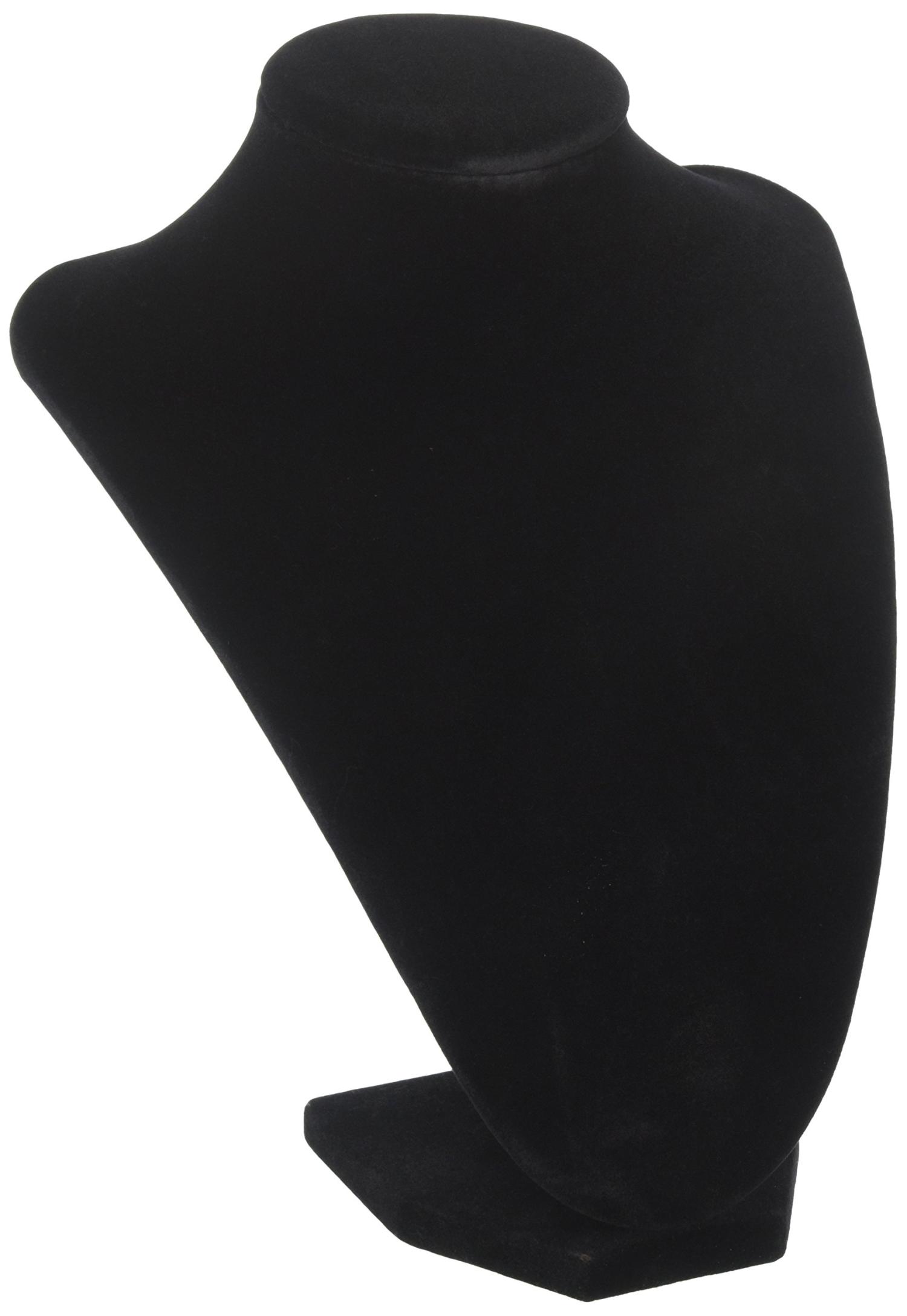8'' x 4-3/4'' Black Velvet Large Ramp Jewelry Necklace Display Holder Show  Case | eBay