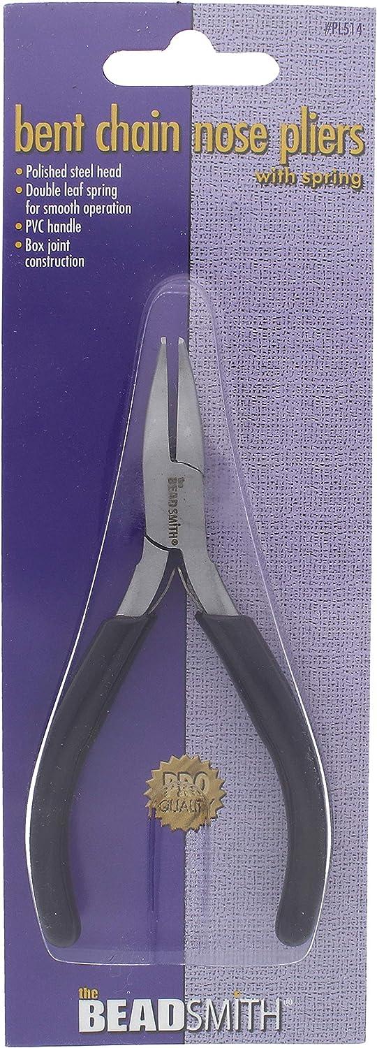 The Beadsmith Bent Chain-Nose Pliers for Crafting and Repair, Jewelry  Making Supplies
