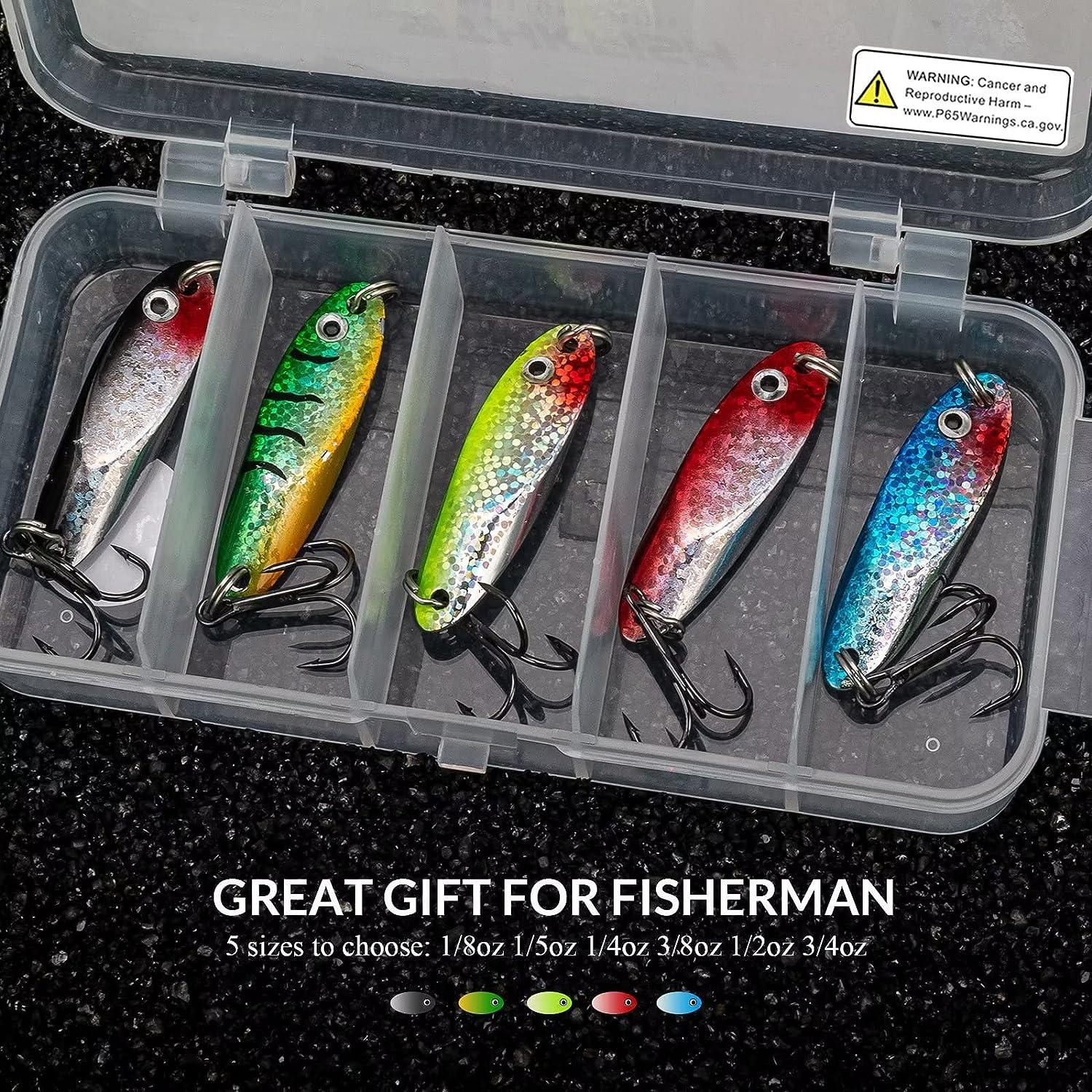 THKFISH Spoon Fishing Lures for Trout Spoons Hard Baits Single Hook Trout  Lures Metal Fishing Lures for Char Perch 12Pcs : : Sports &  Outdoors