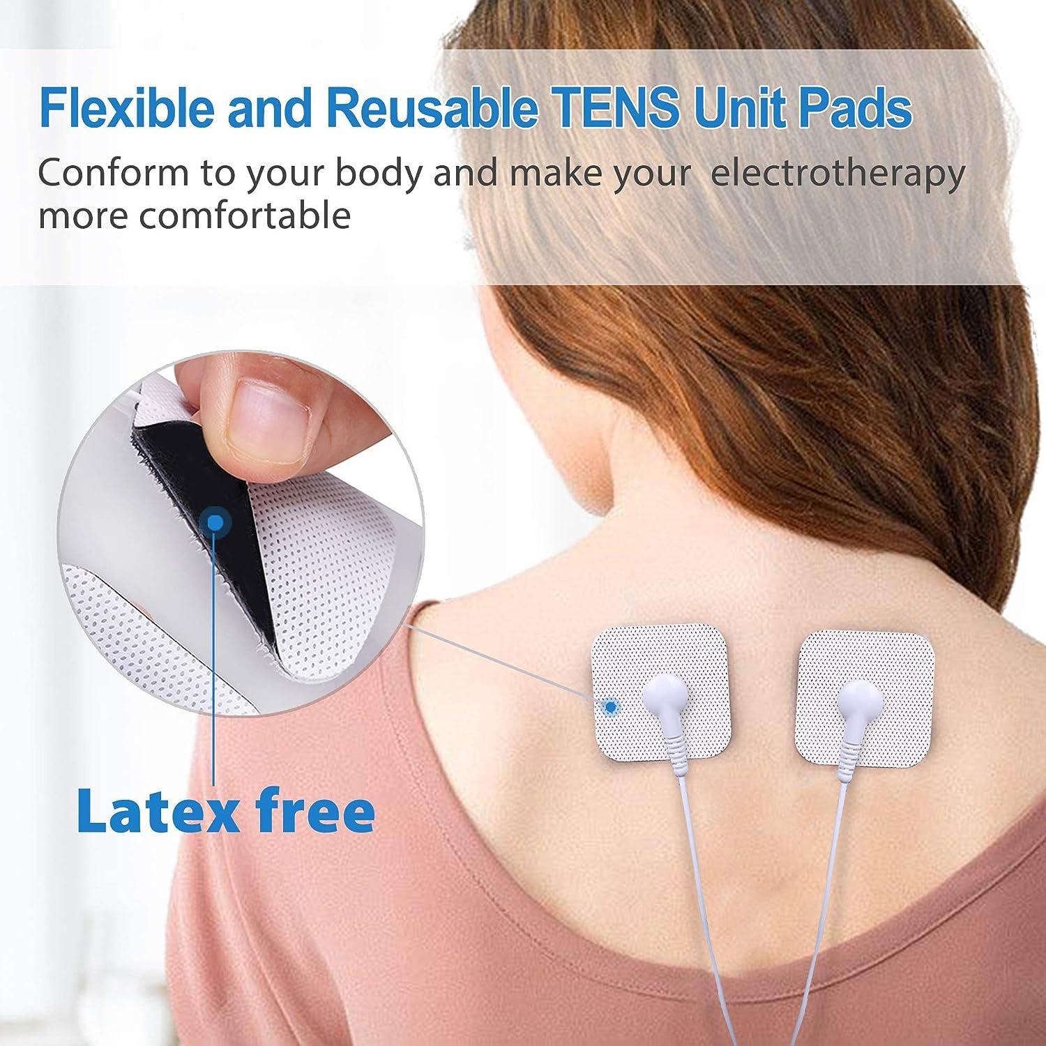 LotFancy 40 TENS Unit Electrode Pads Replacement for EMS Muscle Stimulator  Massager