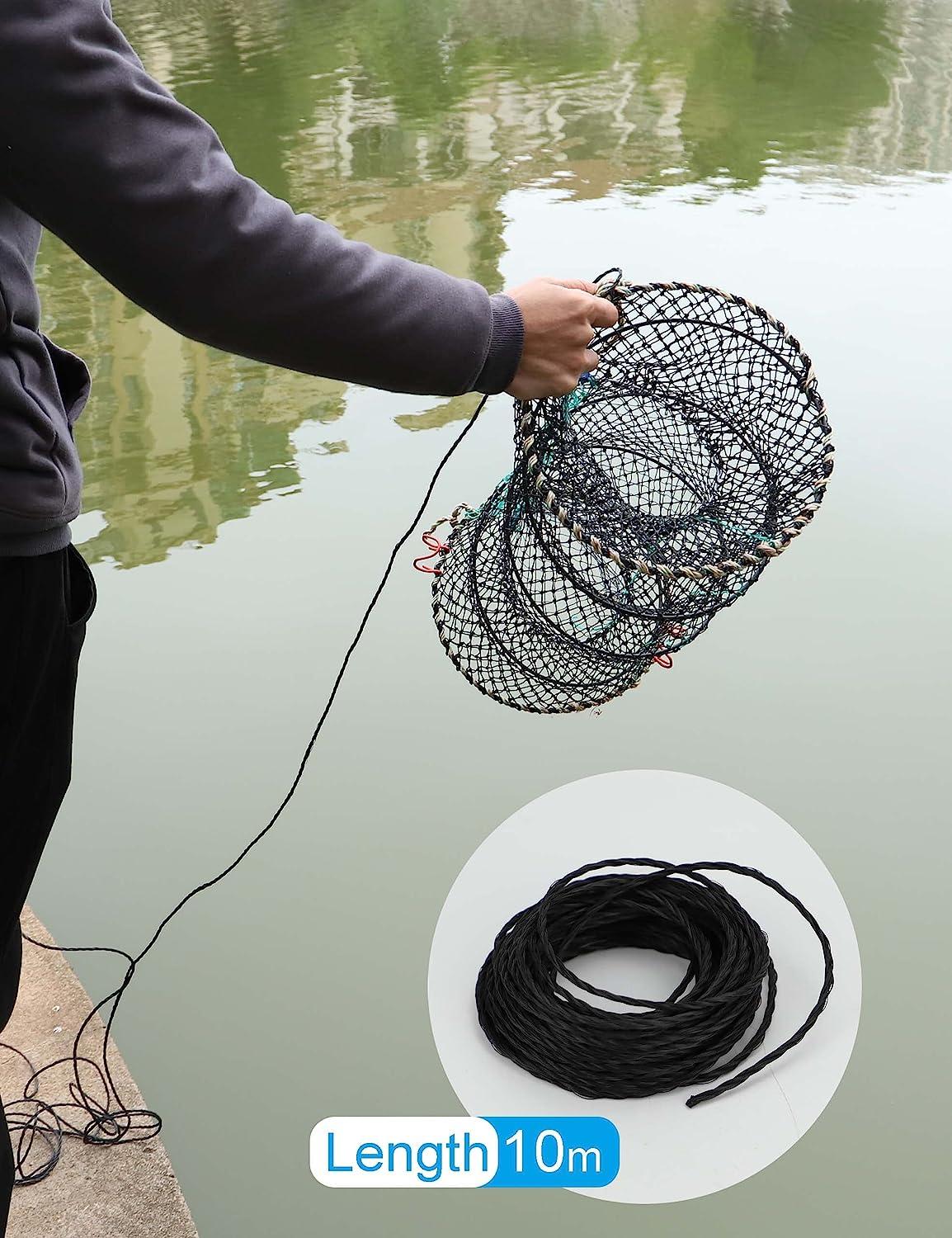 Pack of 2 Foldable Fish Bait Trap 20 Holes Fish Trap for Outdoor