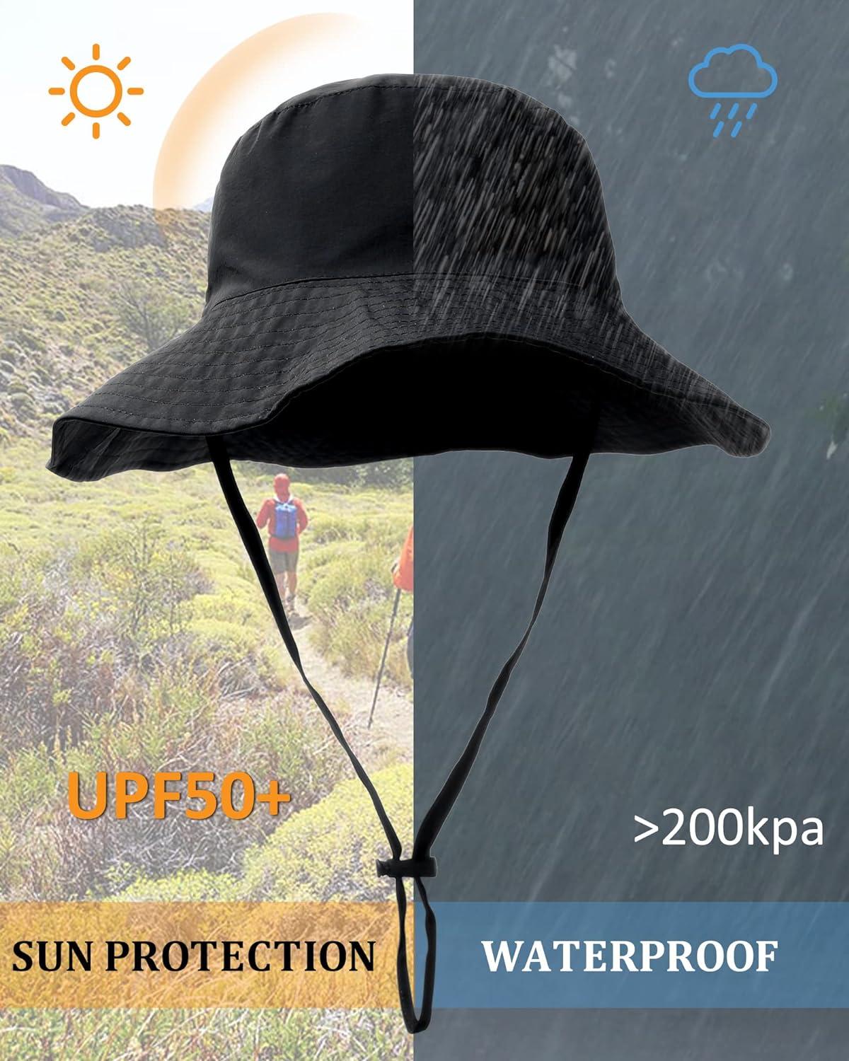 Waterproof Bucket Hat Women Men Summer Sun Protection Camping Hiking Cap  Outdoor