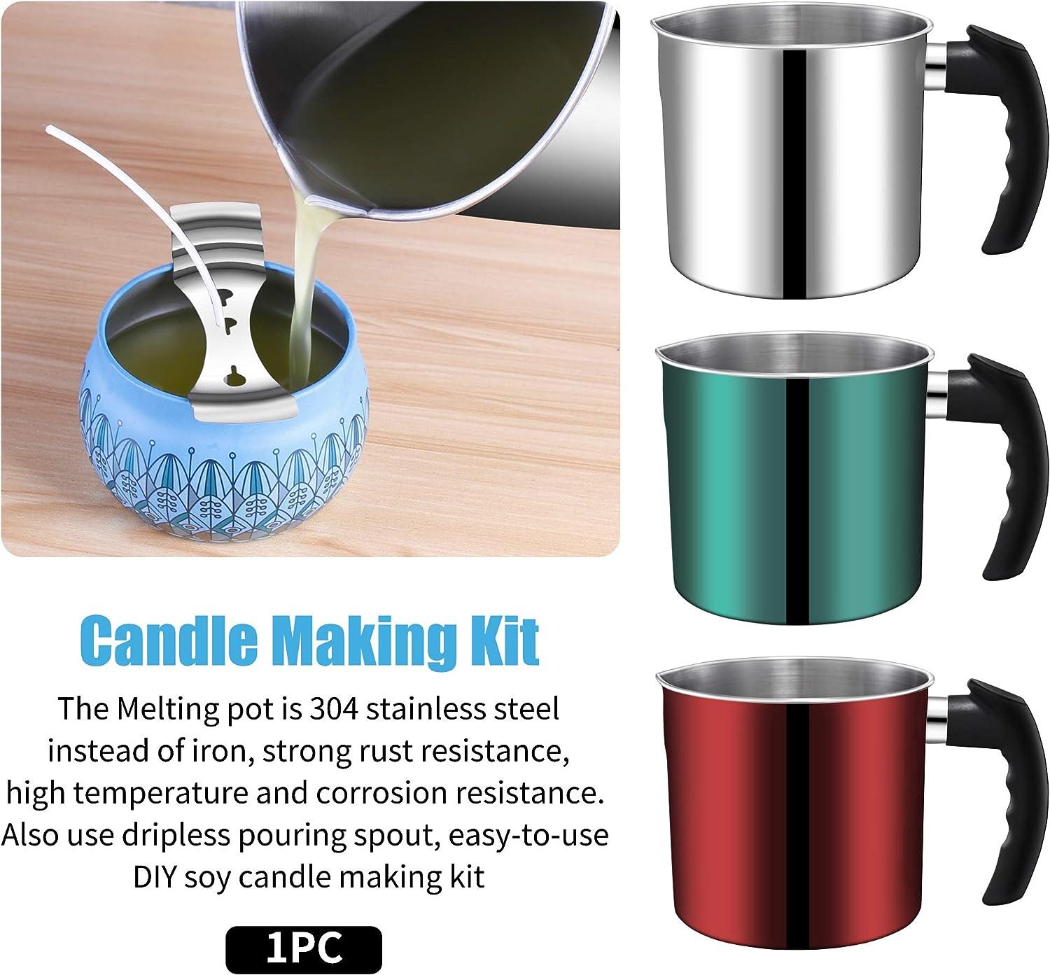 DIY Stainless Steel Handle Candle Pouring Pot Candle Making Pot Wax Melting  Pot