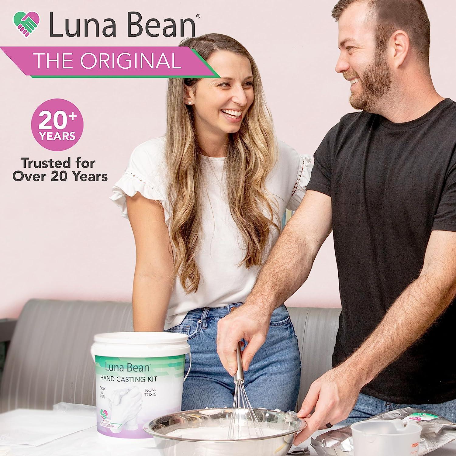 Luna Bean Keepsake Hands Casting Kit | DIY Plaster Statue Molding Kit | Hand Holding Craft for Couples, Adult & Child, Wedding, Friends, Anniversary