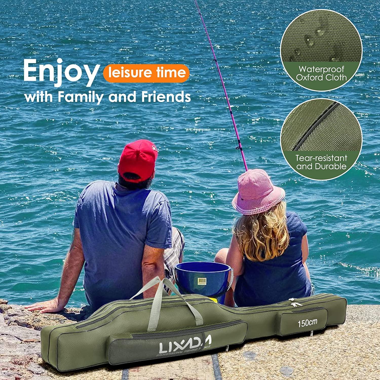 Fishing Rod Reel Bag Fishing Pole Storage Bag Sturdy Portable