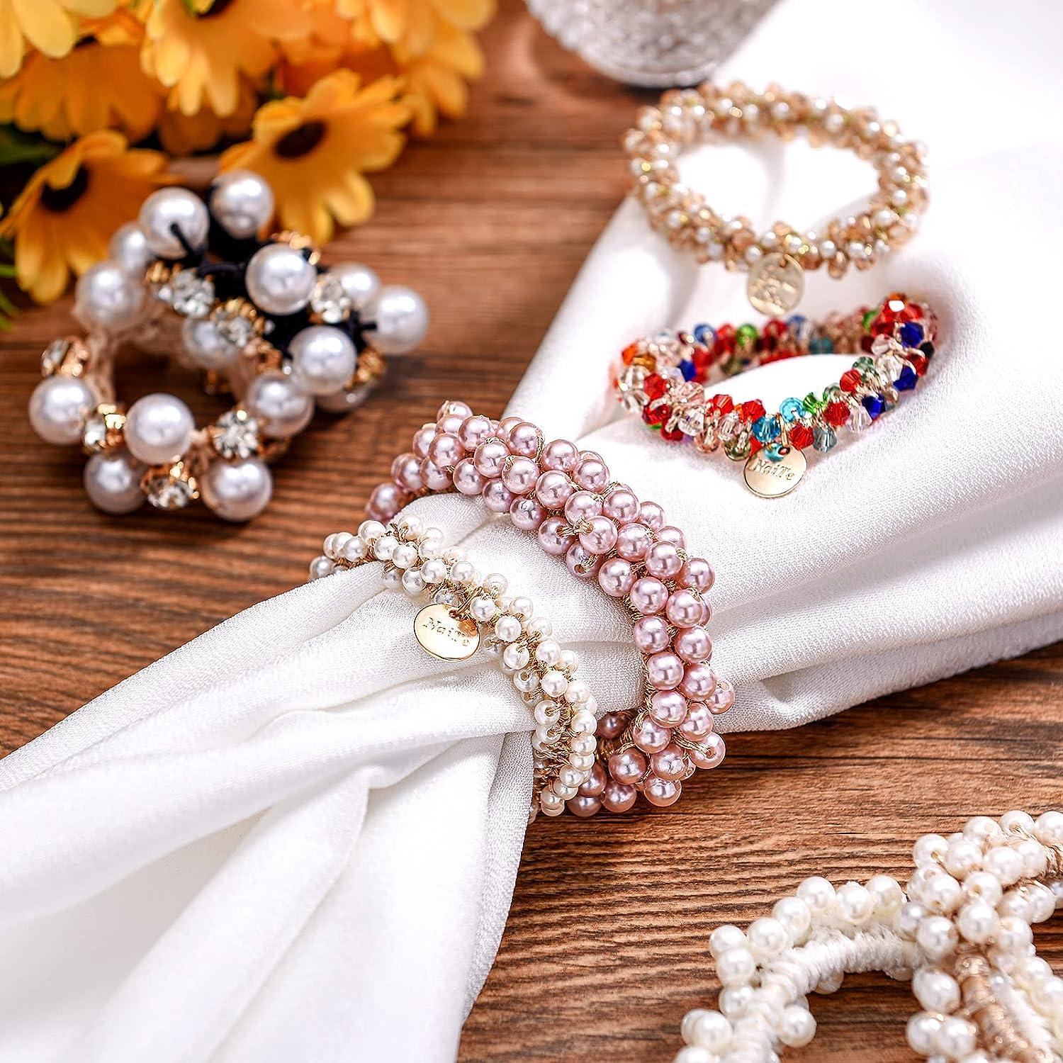 Buy Wholesale China Pearl Hair Ties Elastic Scrunchies Hold Crystal Beads  Bulk Hair Ropes Stretchy Handmade Boho Hair Accessories For Girls & Hair  Accessory at USD 0.3