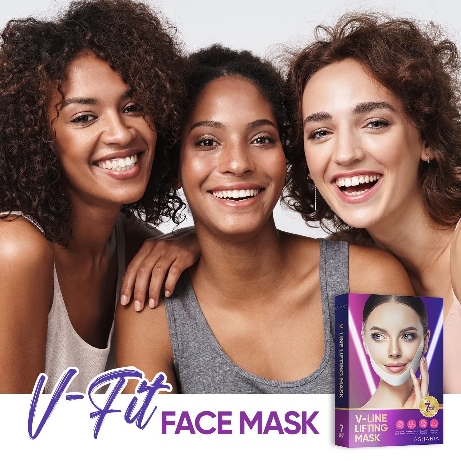 Ashania Double Chin Reducer V Line Lifting Face Mask Double Chin Eliminator  Slimming Face Lift Strap Double Chin Skin Care 7 Piece