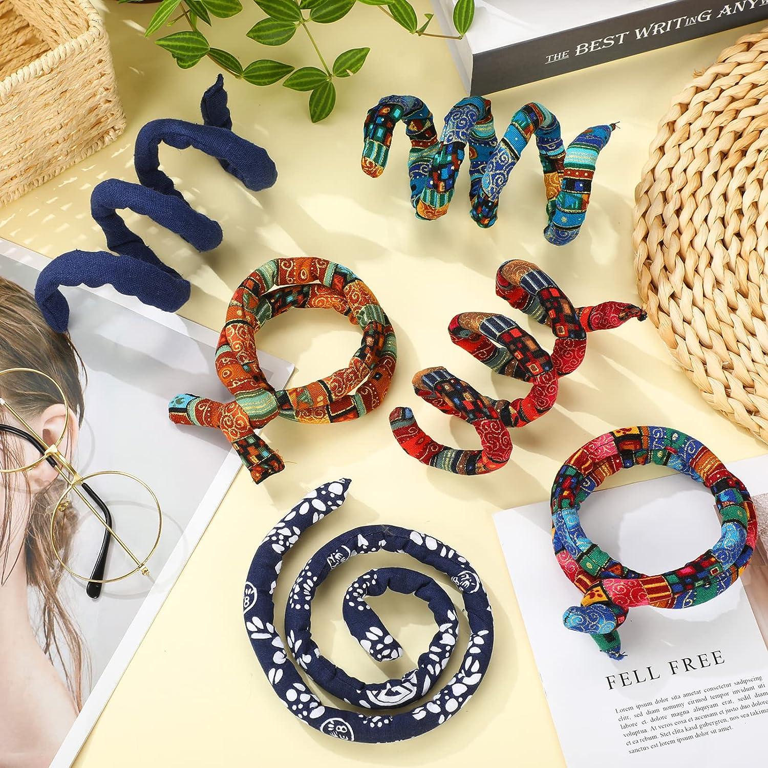 Spiral Lock Hair Tie Dreadlock Accessories Iron Wire Embedded Ponytail  Holders Colorful Bohemian Style Loc Hair Accessories 