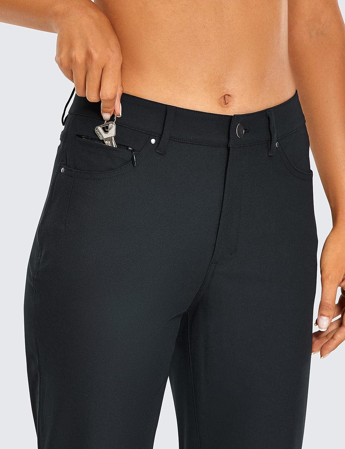 CRZ YOGA Womens 4-Way Stretch Athletic Golf Pants - High Waisted Sweatpants  Pockets Trave Lounge Workout Casual Work Trousers : : Clothing