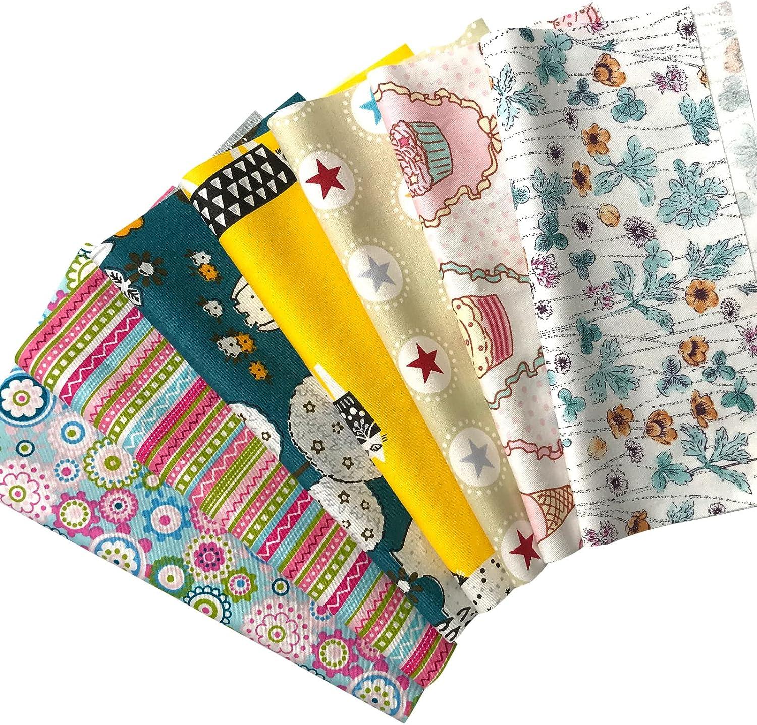 Newamishquilt 4 x 4 10 x 10cm 200 Pcs 100% Precut Cotton Fabric Squares Fabric Bundles for S