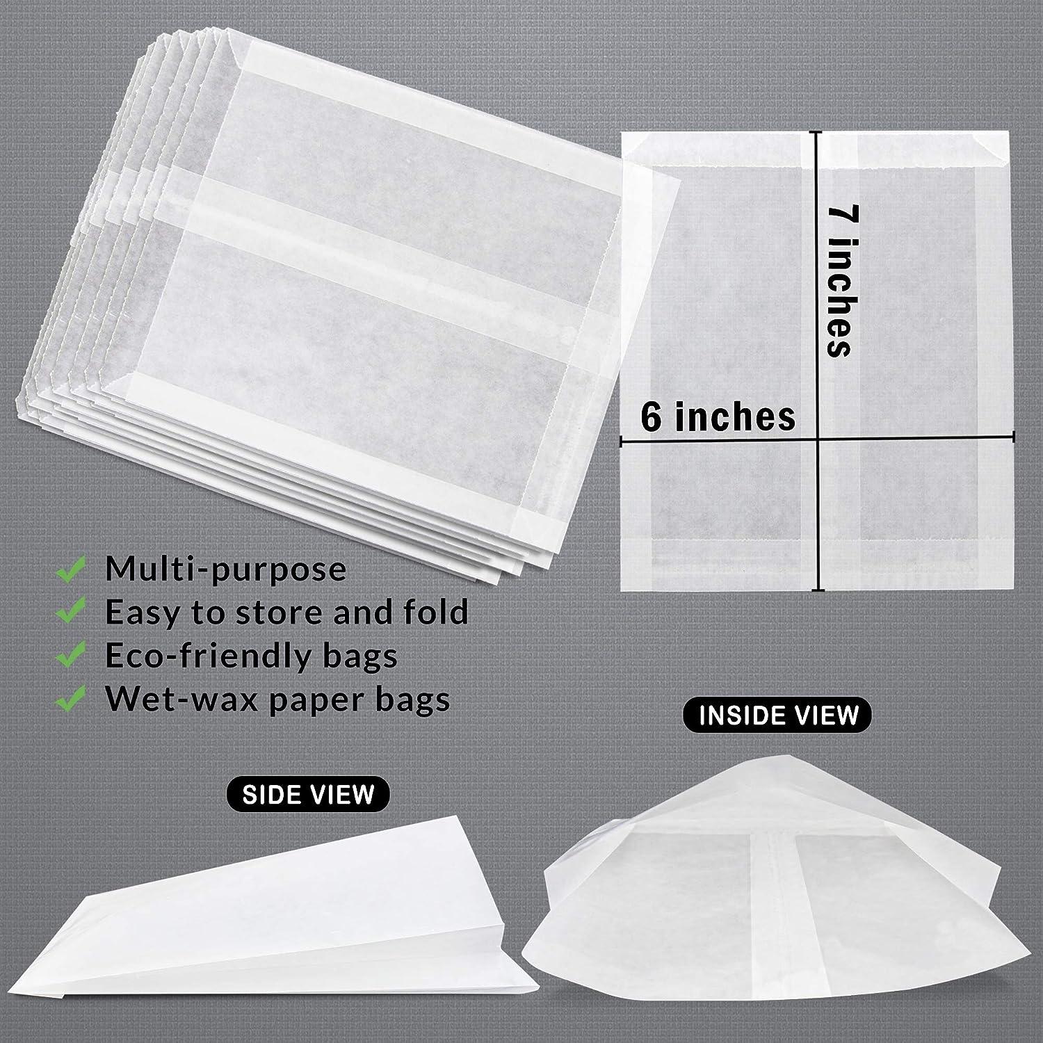 Paper Sandwich Bags Bulk Wax Paper (200 Pack) 7 x 6 x 1 Wet Wax Pap –  Stock Your Home