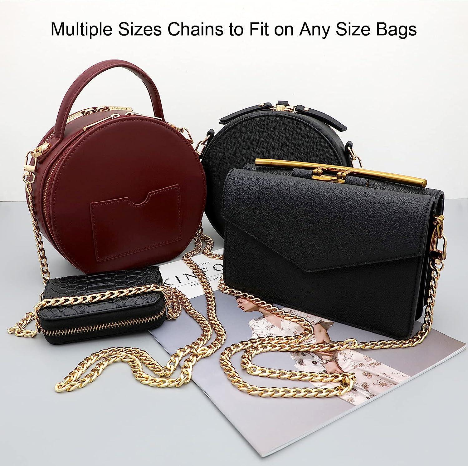 Anvin 47'' Flat Chain Strap DIY Iron Handbag Chains Replacement Purse  Straps Shoulder Crossbody Wallet Chain with Metal Buckles for Belt Bag  Clutch