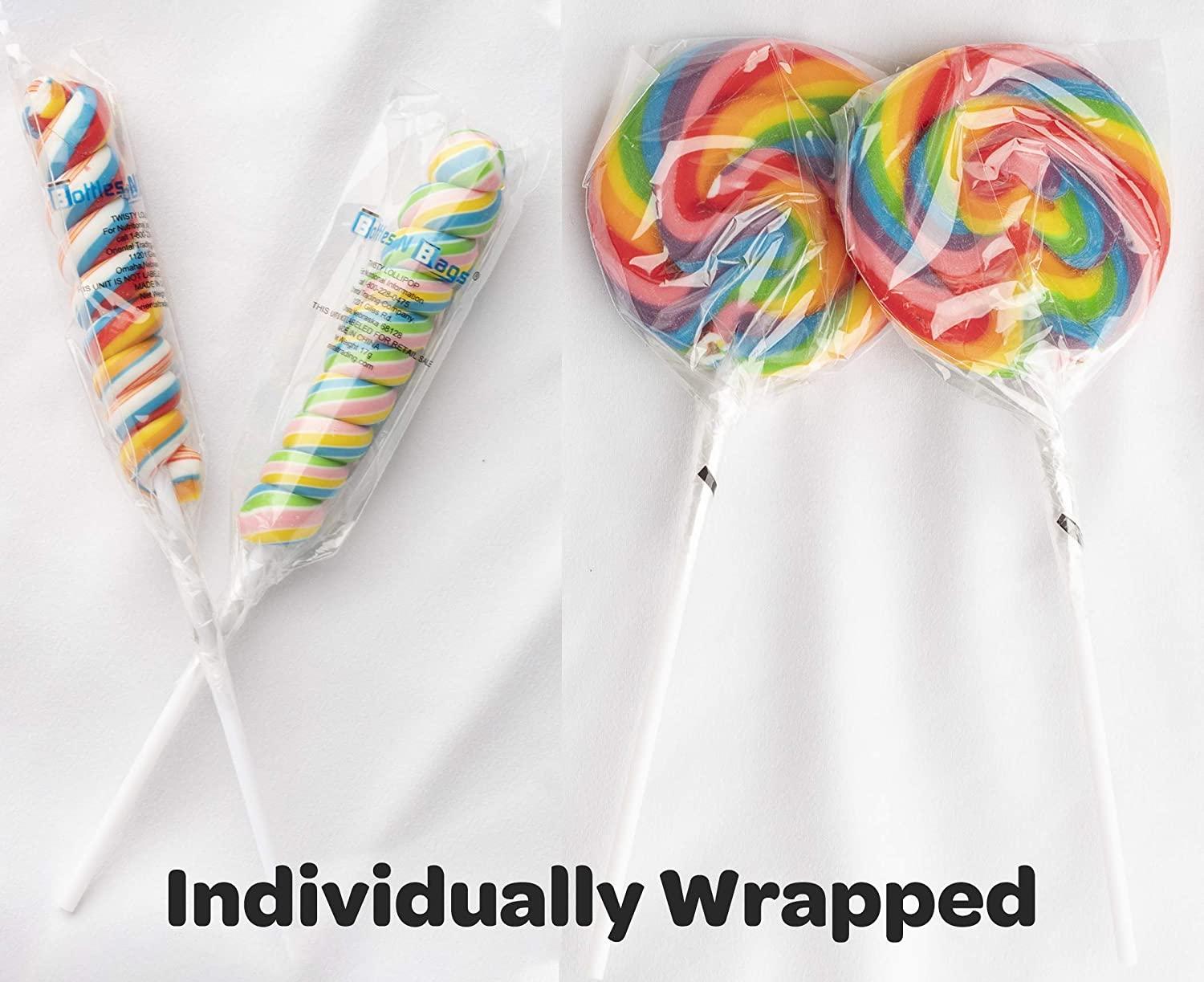 Fun Express Big Rainbow Lollipops For Kids, 6 Count