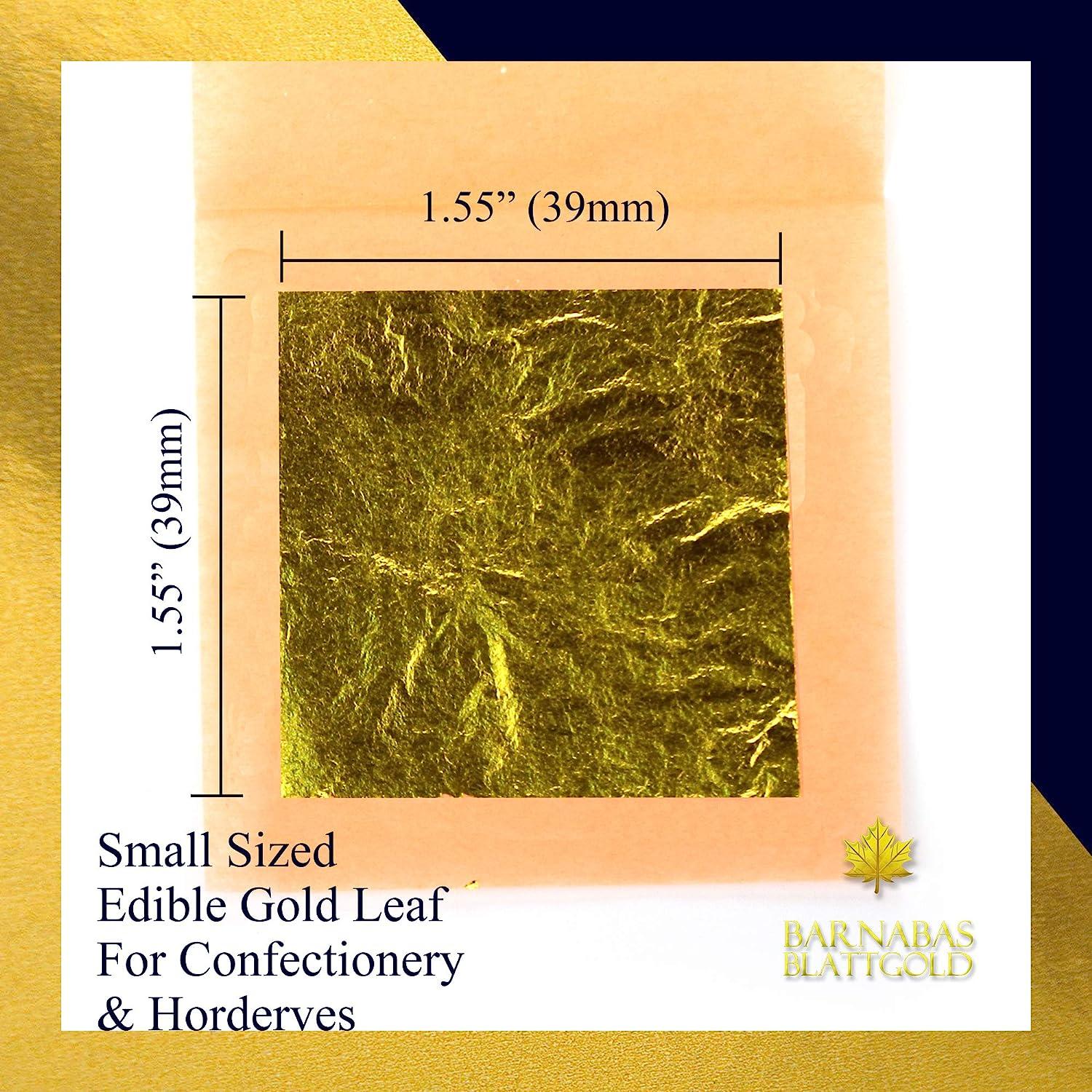 Edible Gold Leaf Sheets 24 Karat Loose Leaf Type Gold Leaf for
